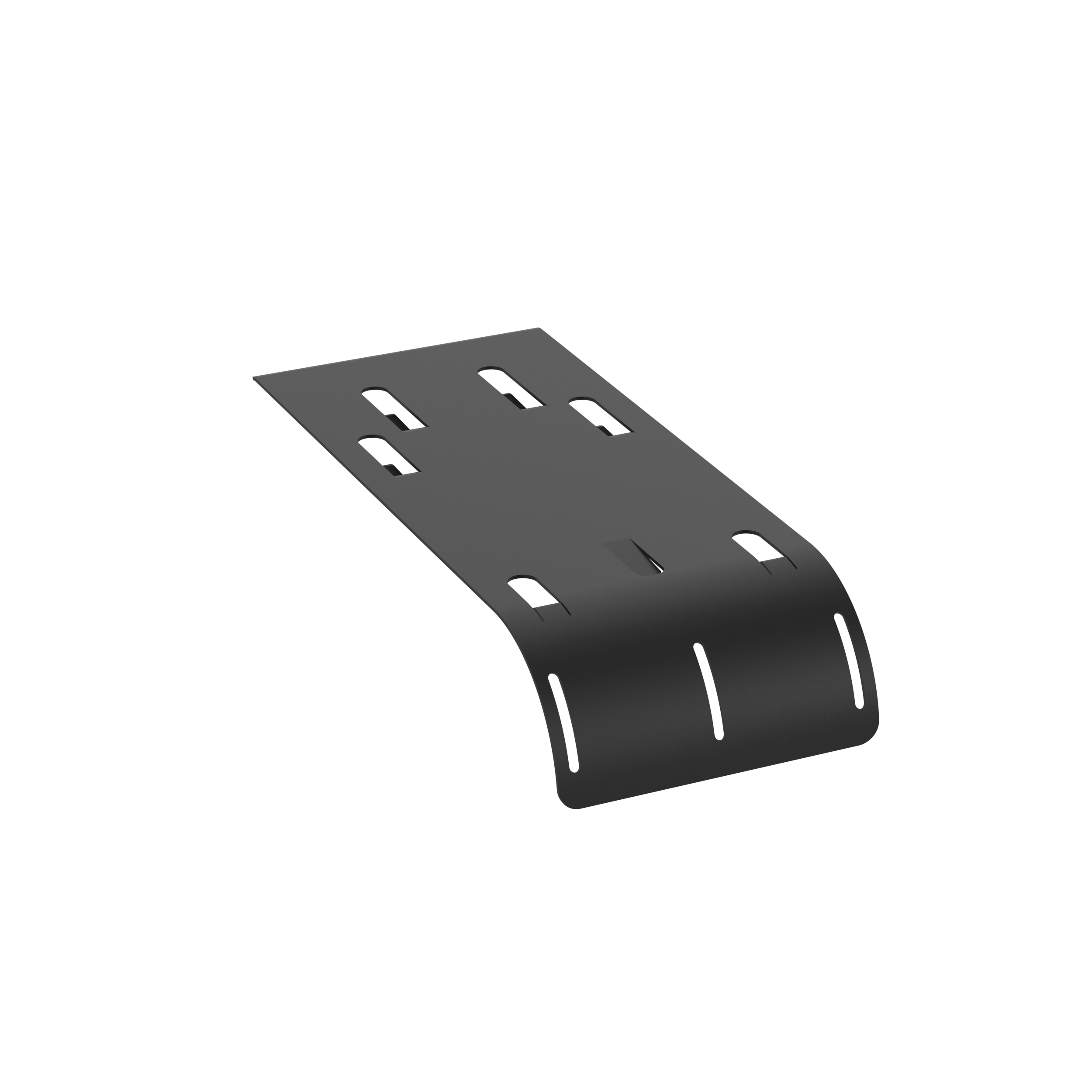 Product image for Panduit PWBWFWBL Wide Bottom Waterfall, Black, Panduit Wire Basket