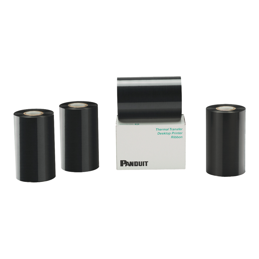Product image for Panduit RMER4BL RMER4BL Thermal Transfer Ribbon, Resin, Black, 4.25", PK1