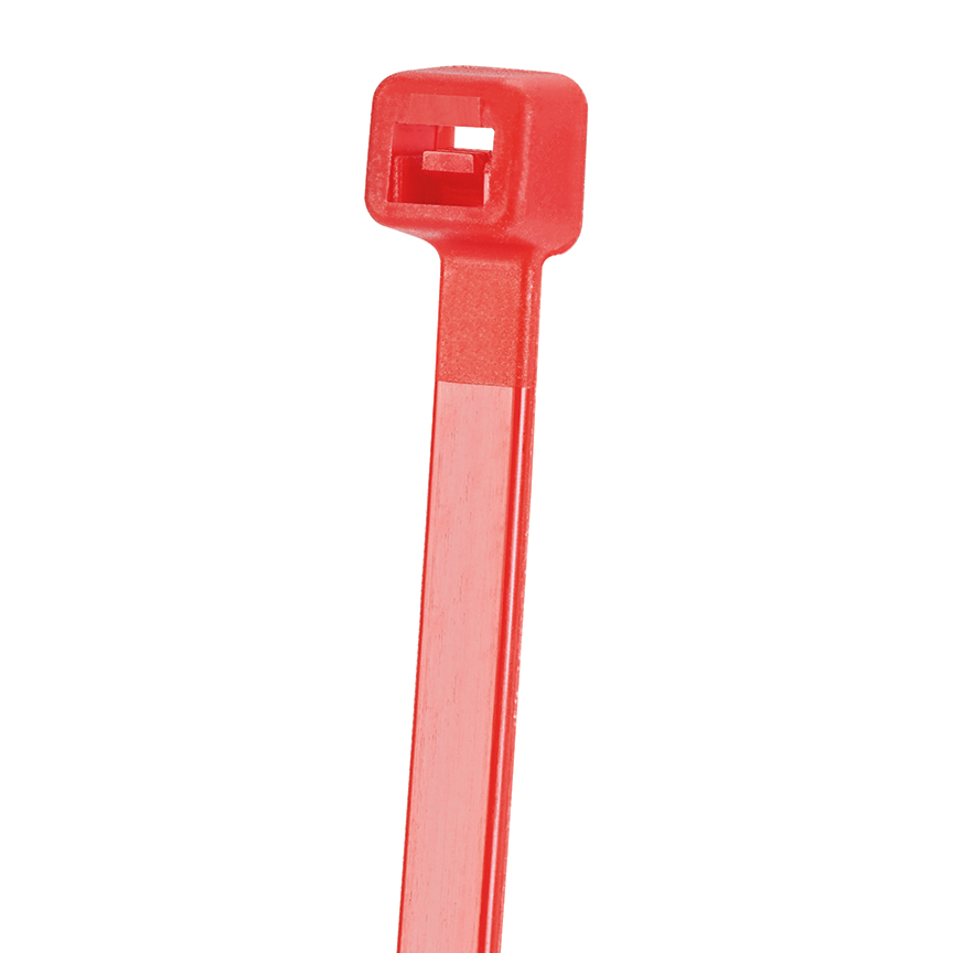 StrongHold™ S7-50-C2 Cable Tie, Red, PA 6.6, 50lb Min Loop Tensile, 7.4", PK100