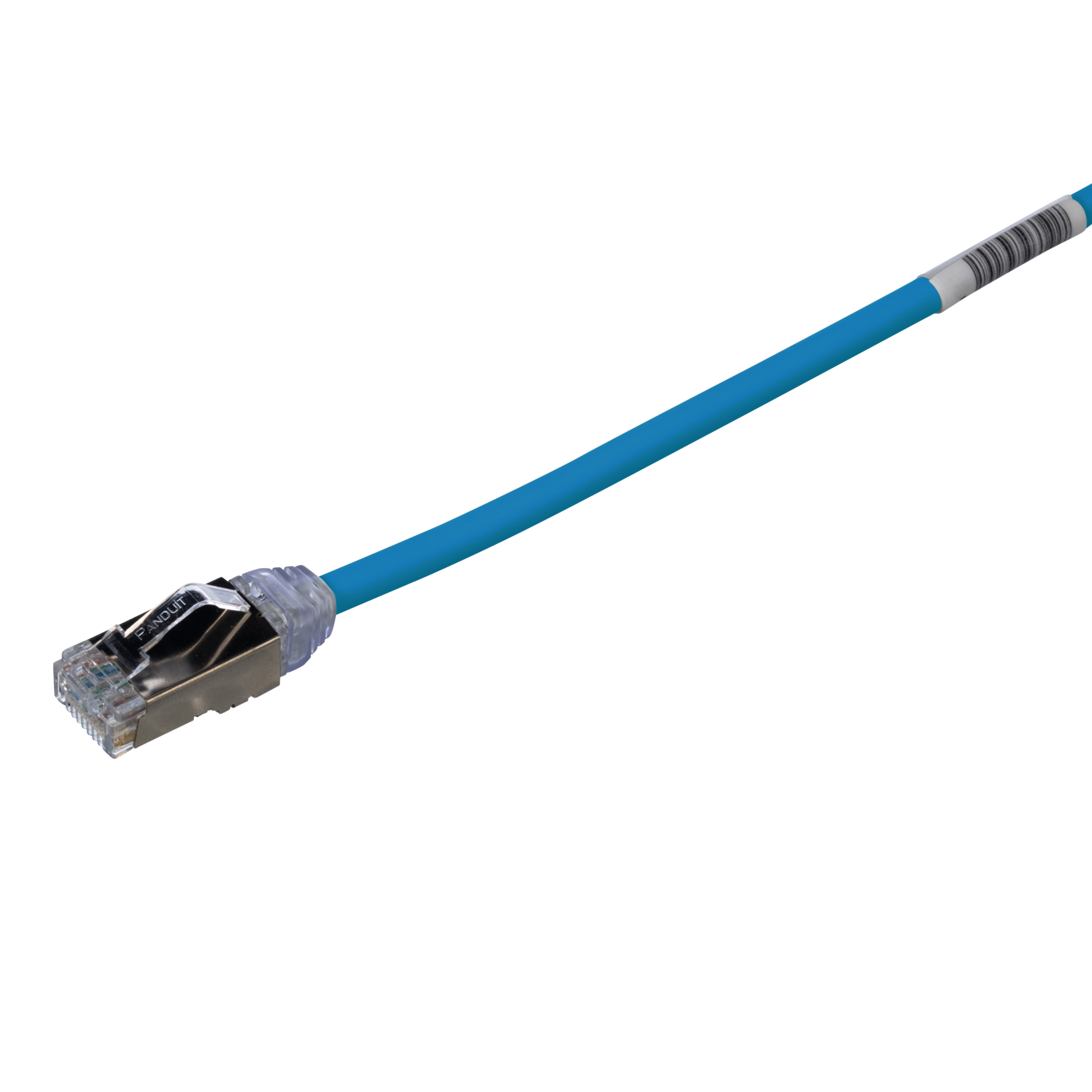 Product image for Panduit STP28X0.2MBU Cat 6A 28 AWG Shielded Patch Cord, 0.2m, Black