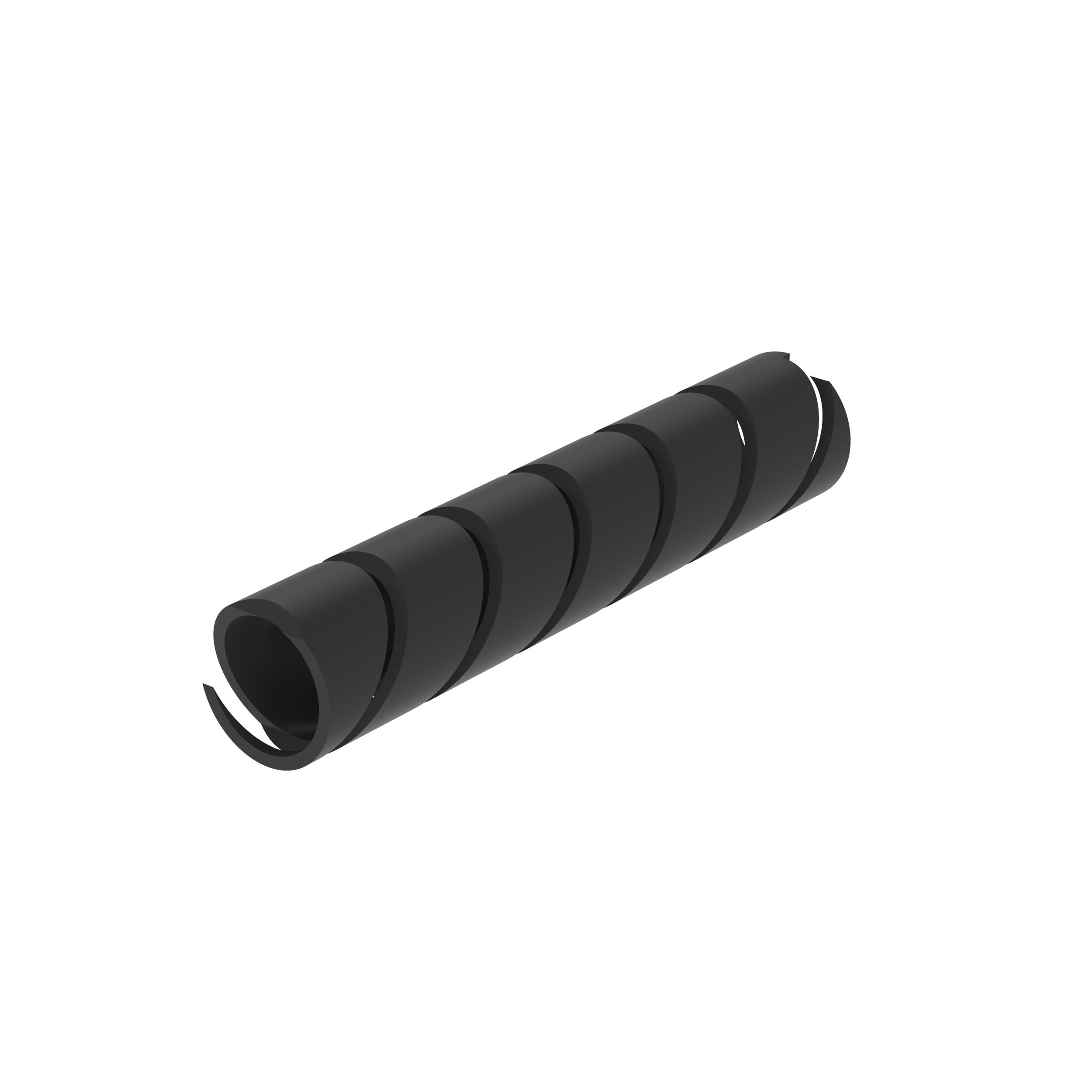 Product image for Panduit T38P-C0 T38P-C0 Spiral Wrap, Black, UV PP, 0.3125" Min Dia., PK1