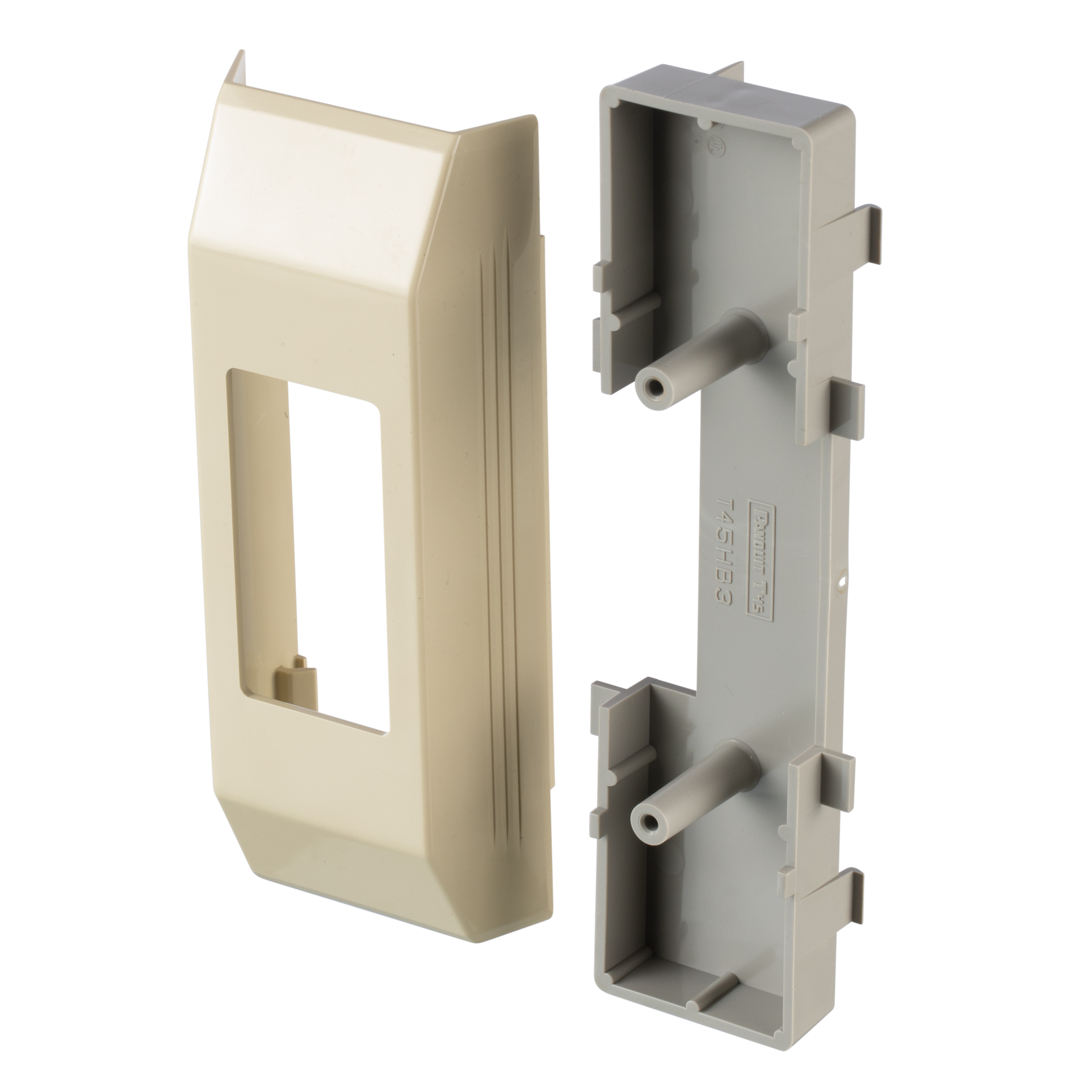 Product image for Panduit T45HEGBEI Surface Raceway, T-45 Electrical Bracket, Electric Ivory