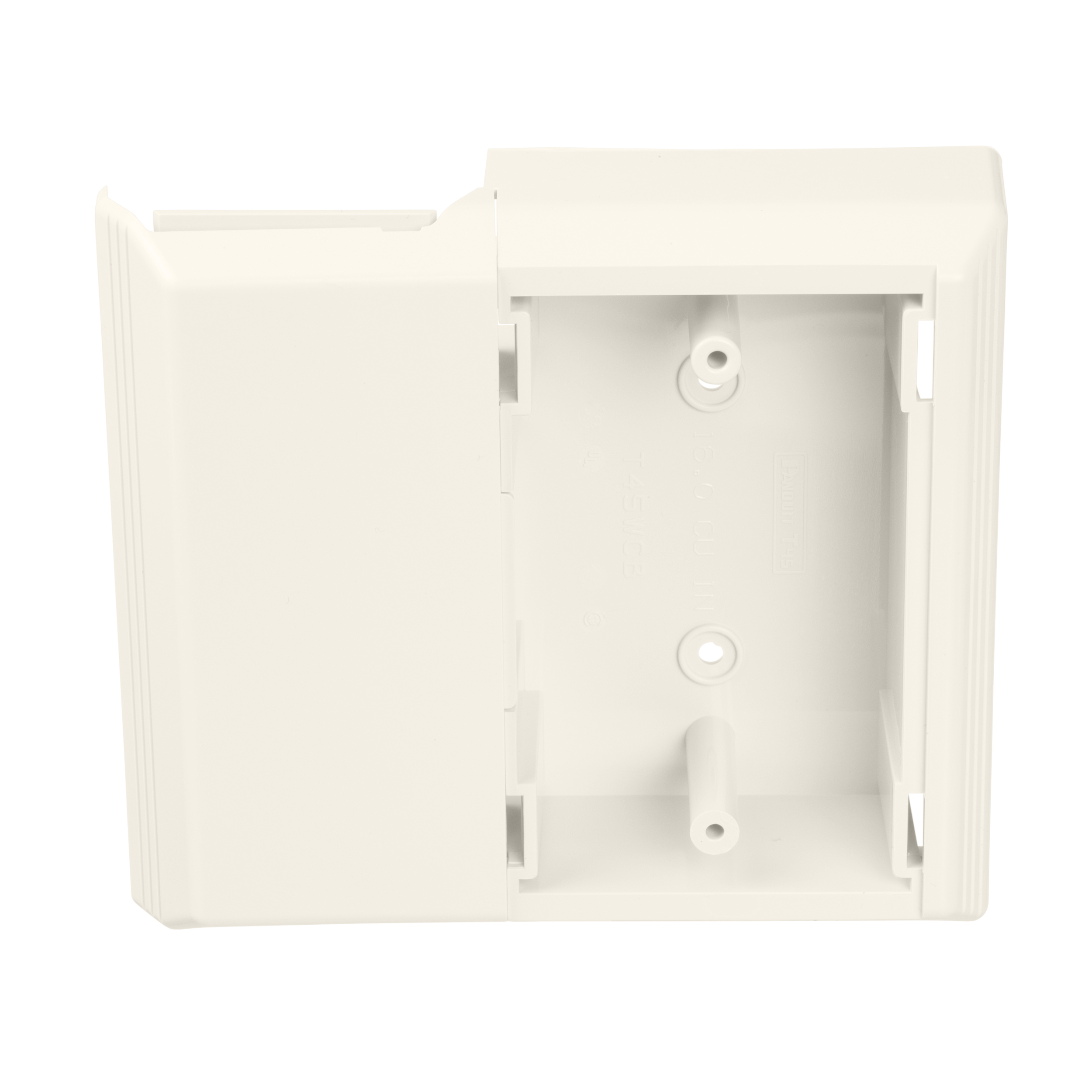 Surface Raceway, T-45 Offset Bracket for Faceplate, White