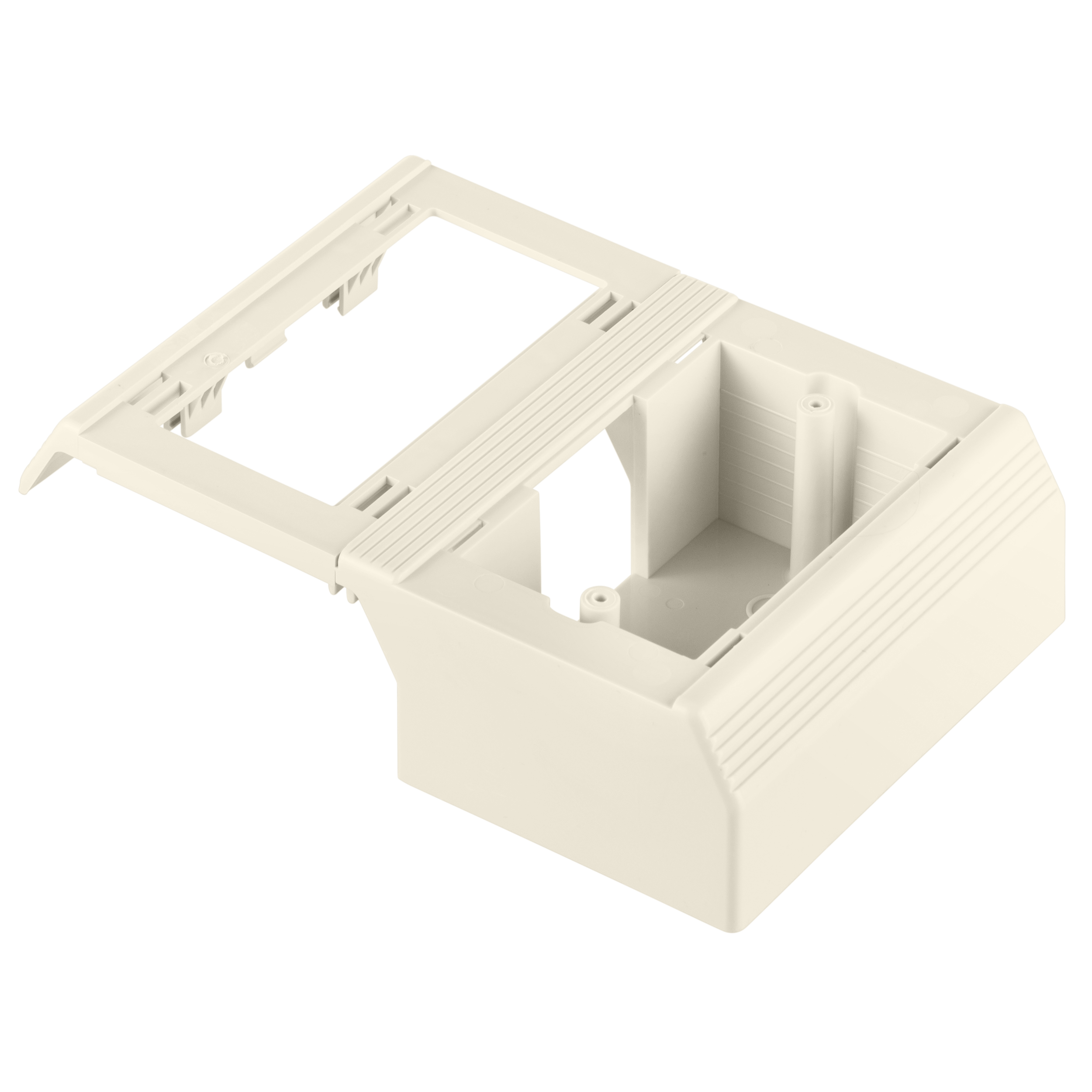Product image for Panduit T70WC2IW Surface Raceway, T-70 Offset Box, for Snap-on Faceplate, Off-White