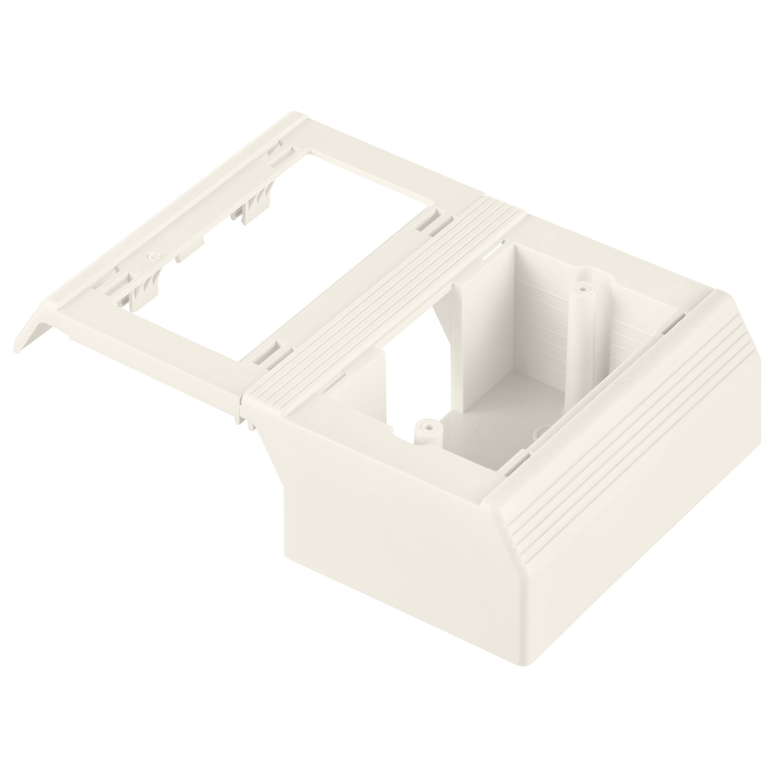 Surface Raceway, T-70 Offset Box, for Snap-on Faceplates, White
