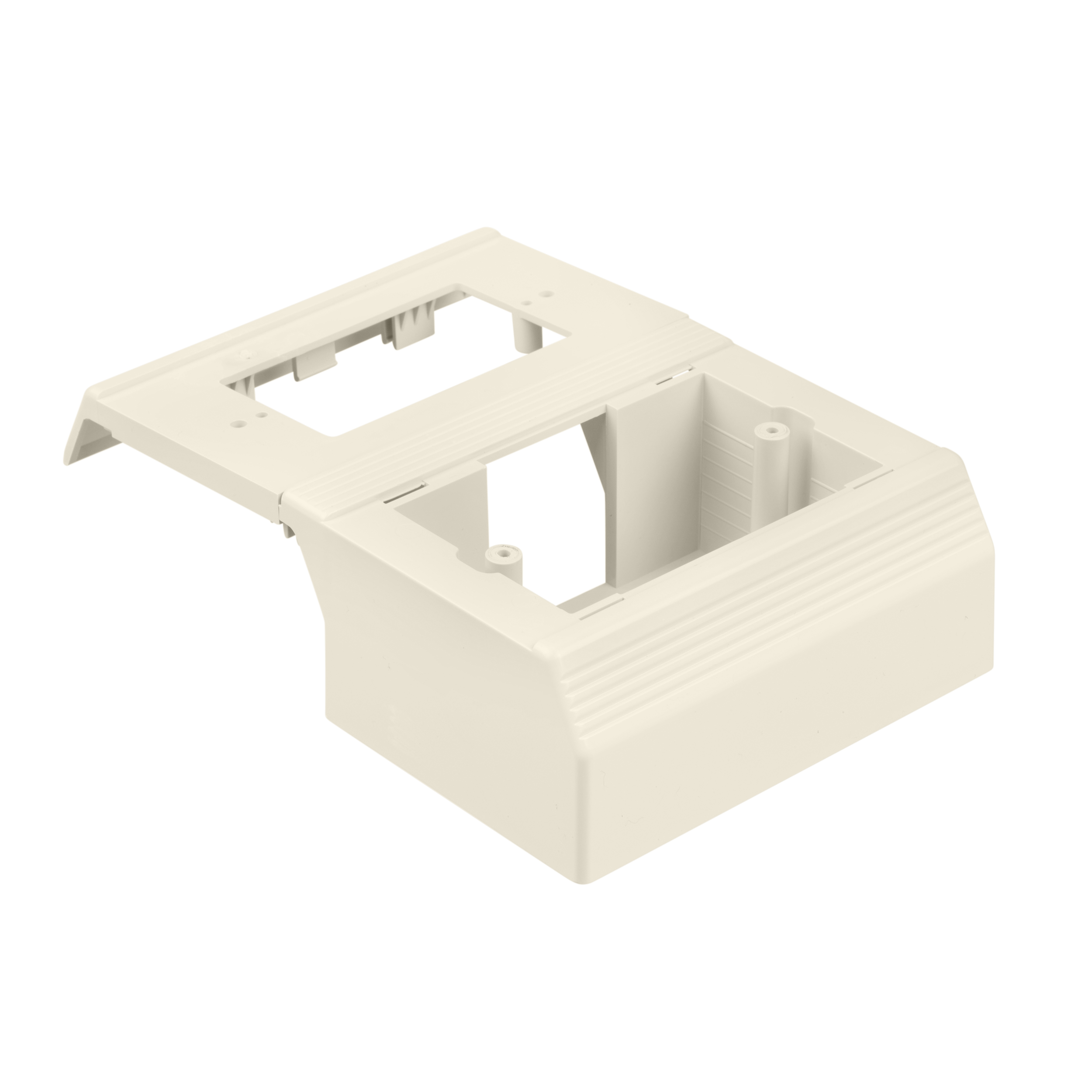 Product image for Panduit T70WCIW Surface Raceway, T-70 Offset Box, for Screw-on Faceplate, Off-White