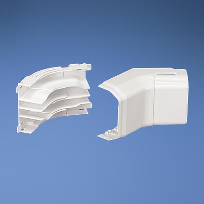 Product image for Panduit TGICIW Inside corner fitting. Used to join sections of TG raceway at inside corners. Fittings adjust from 85? to 135? to adapt to non-square corners.