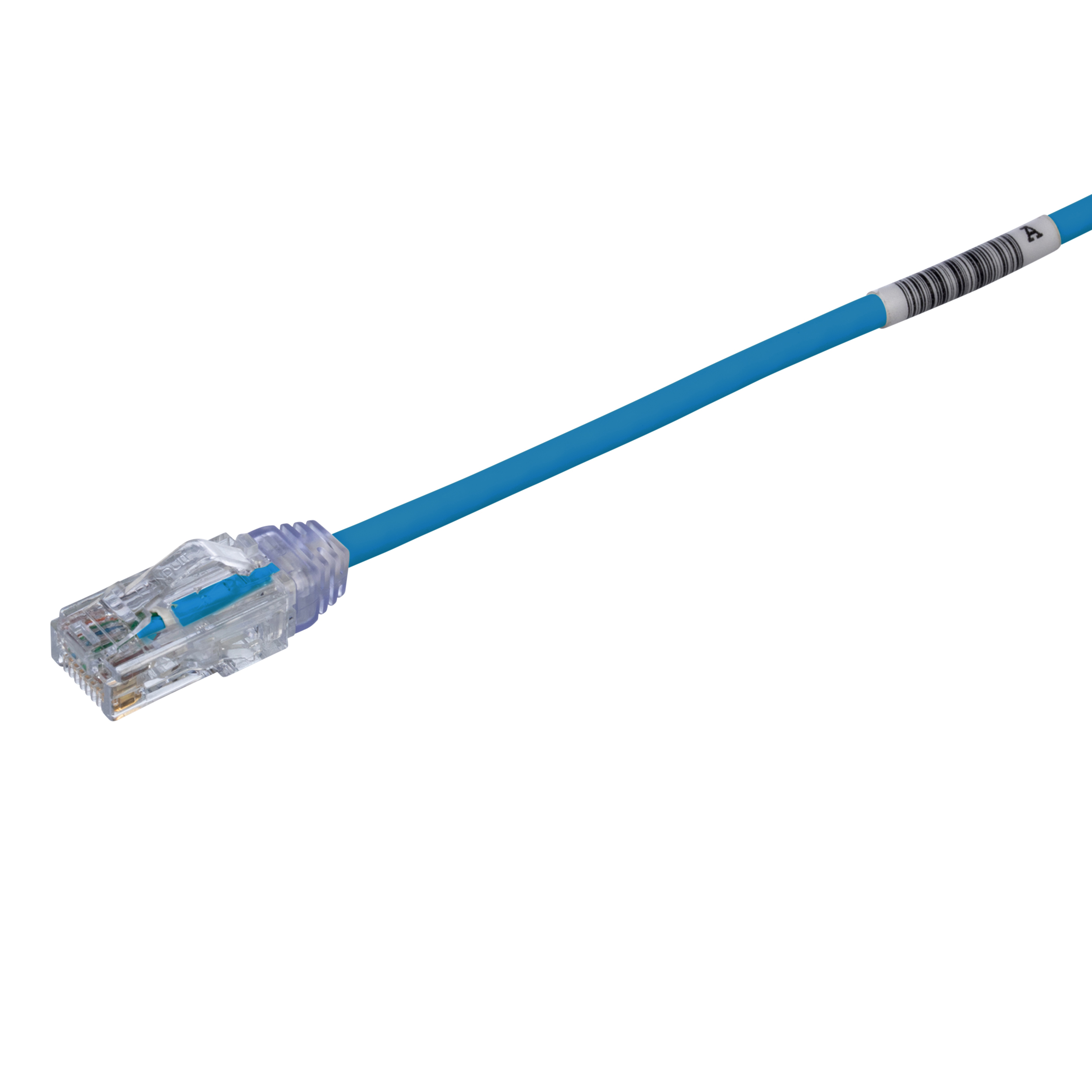 Product image for Panduit UTP28SP0.2MBU Cat 6 28 AWG UTP Copper Patch Cord, 0.2m, Black