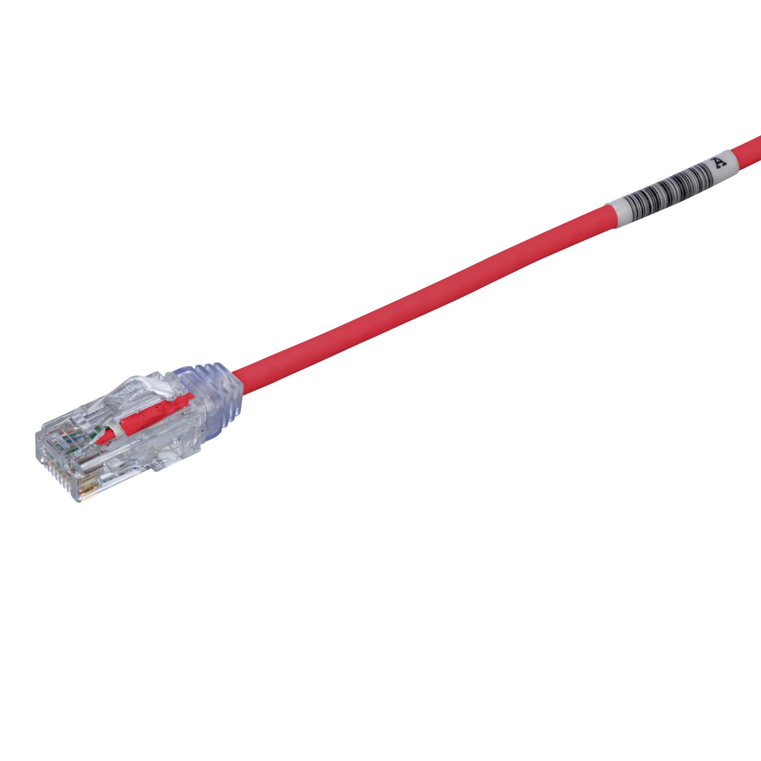 Cat 6 28 AWG UTP Copper Patch Cord, 2 ft, Red