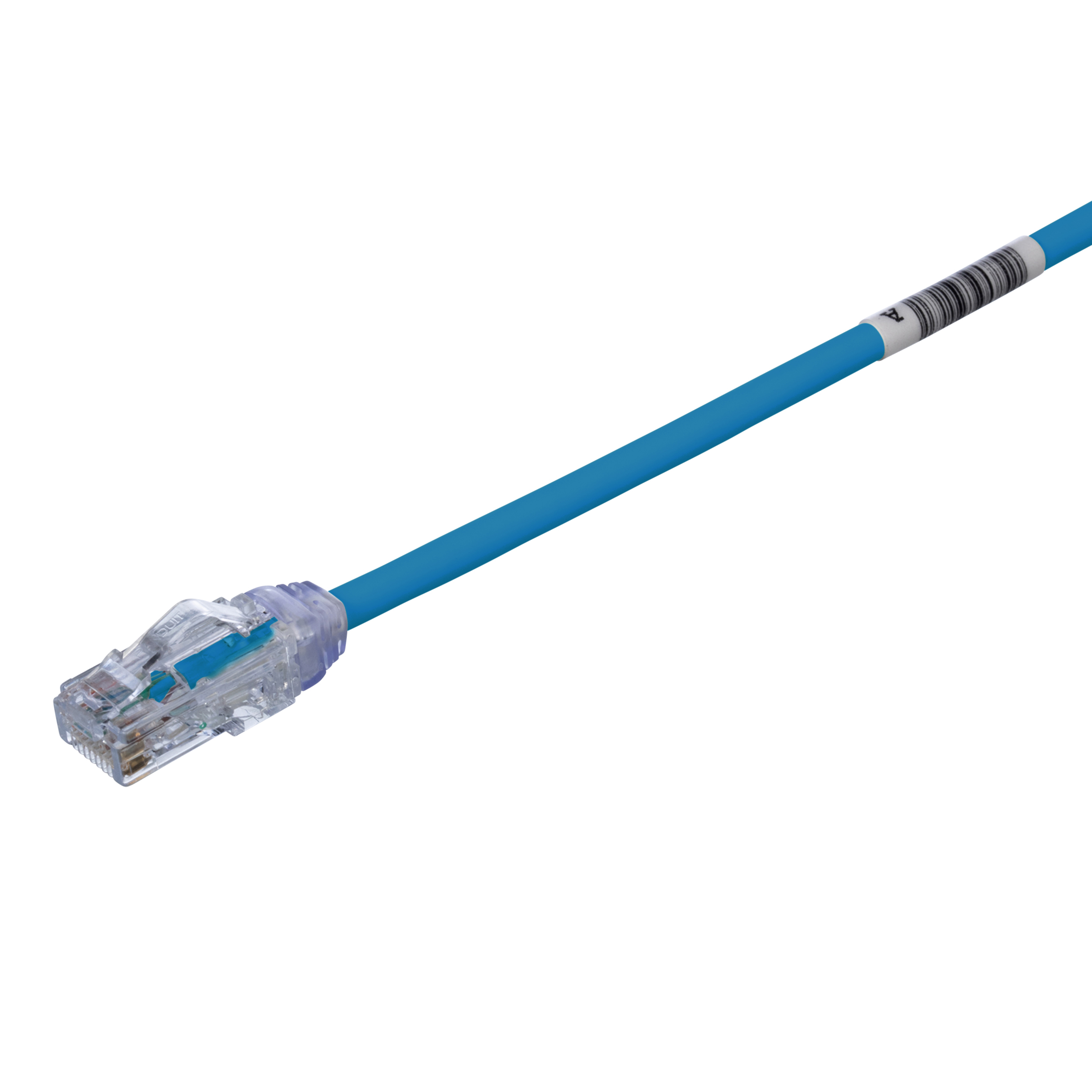Cat 6A 28 AWG UTP Copper Patch Cord, 1 ft, Blue
