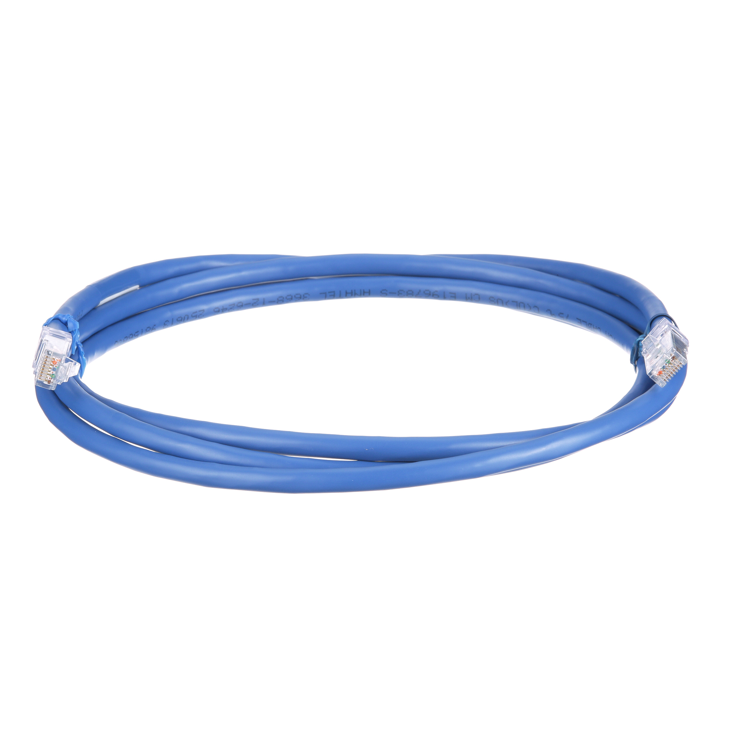 Patch cord, 24 AWG, Cat. 6A, RJ45, 21 ft., Blue