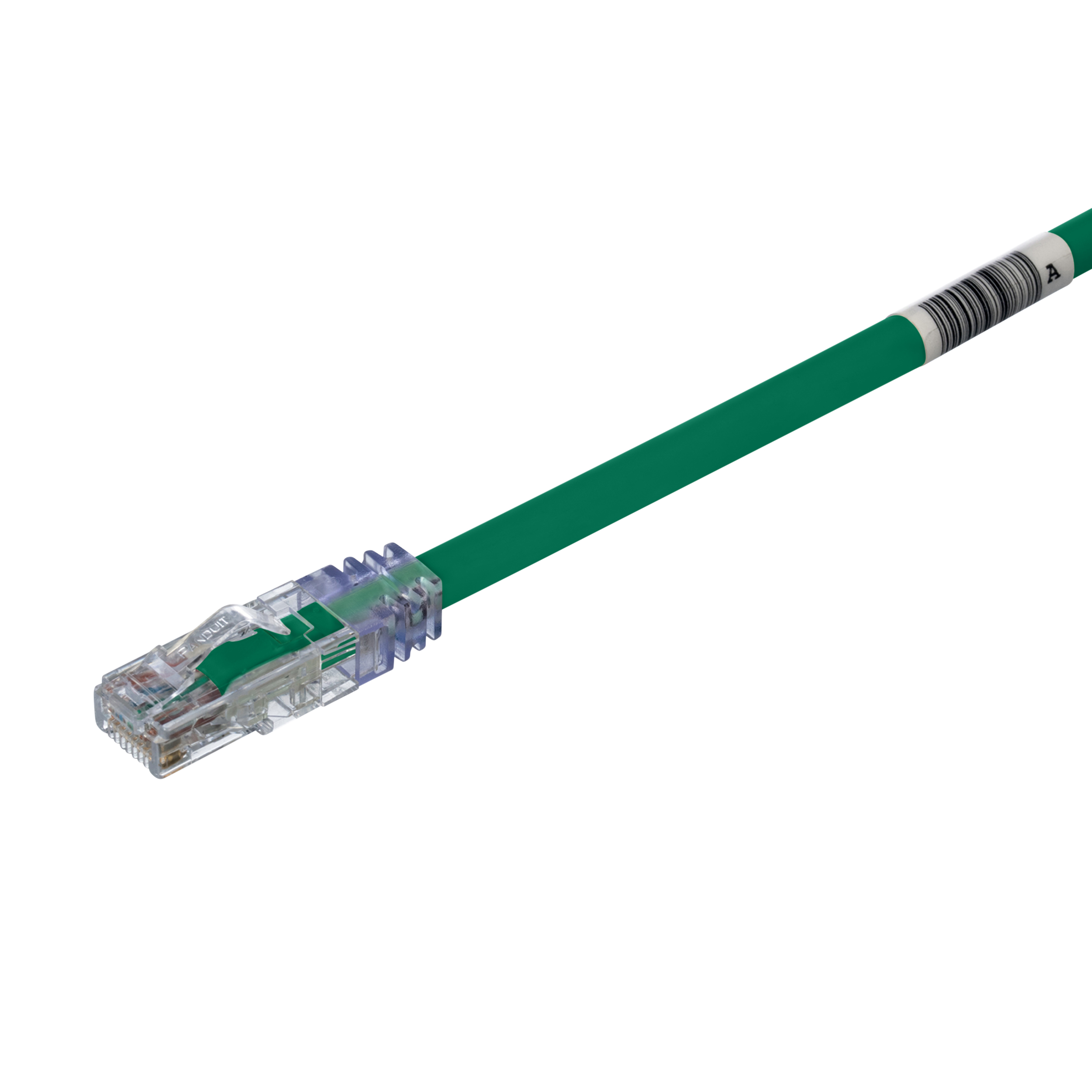 Cat 6A 24 AWG UTP Copper Patch Cord, 4 ft, Green