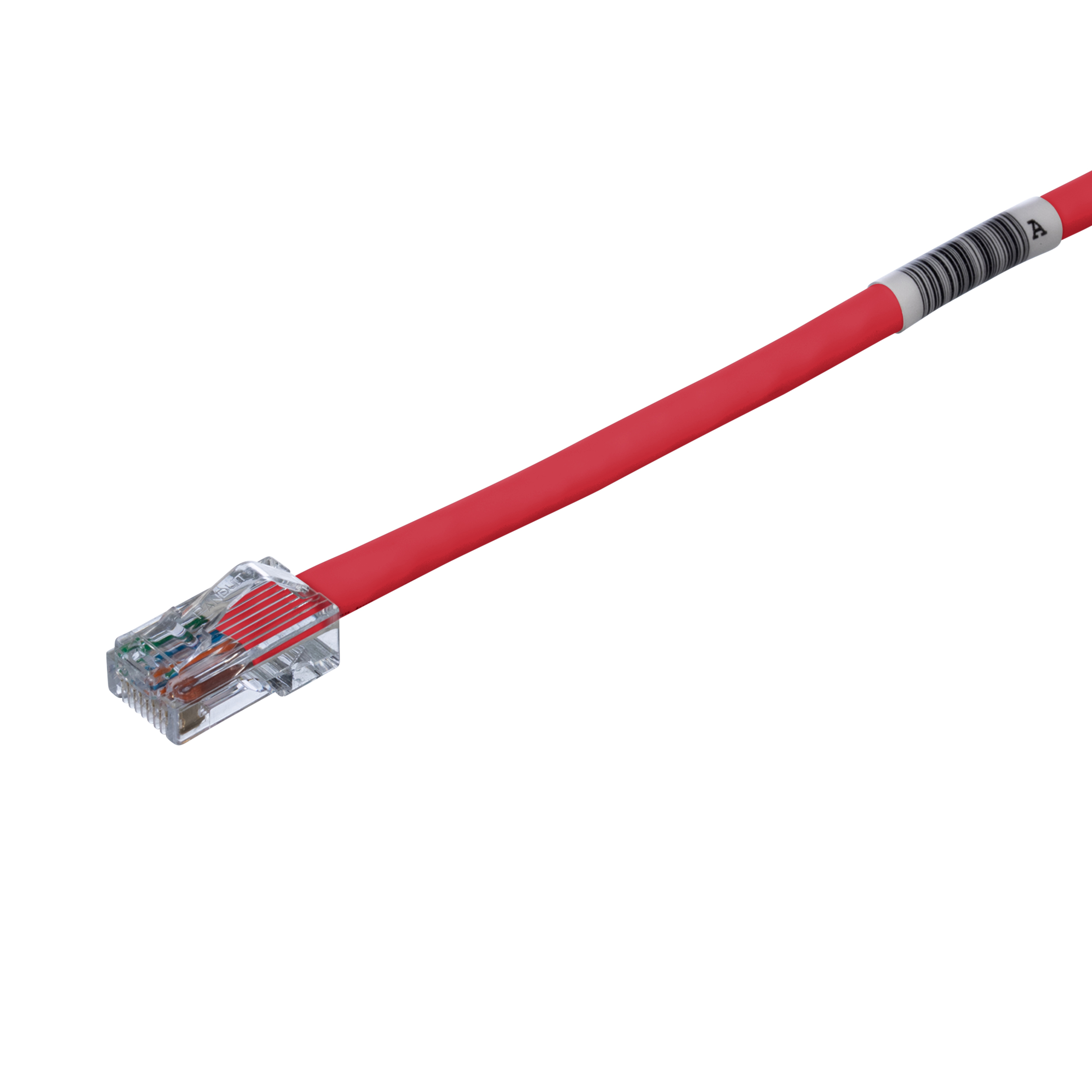 Cat 5e 24 AWG UTP Copper Patch Cord, 2 ft, Red
