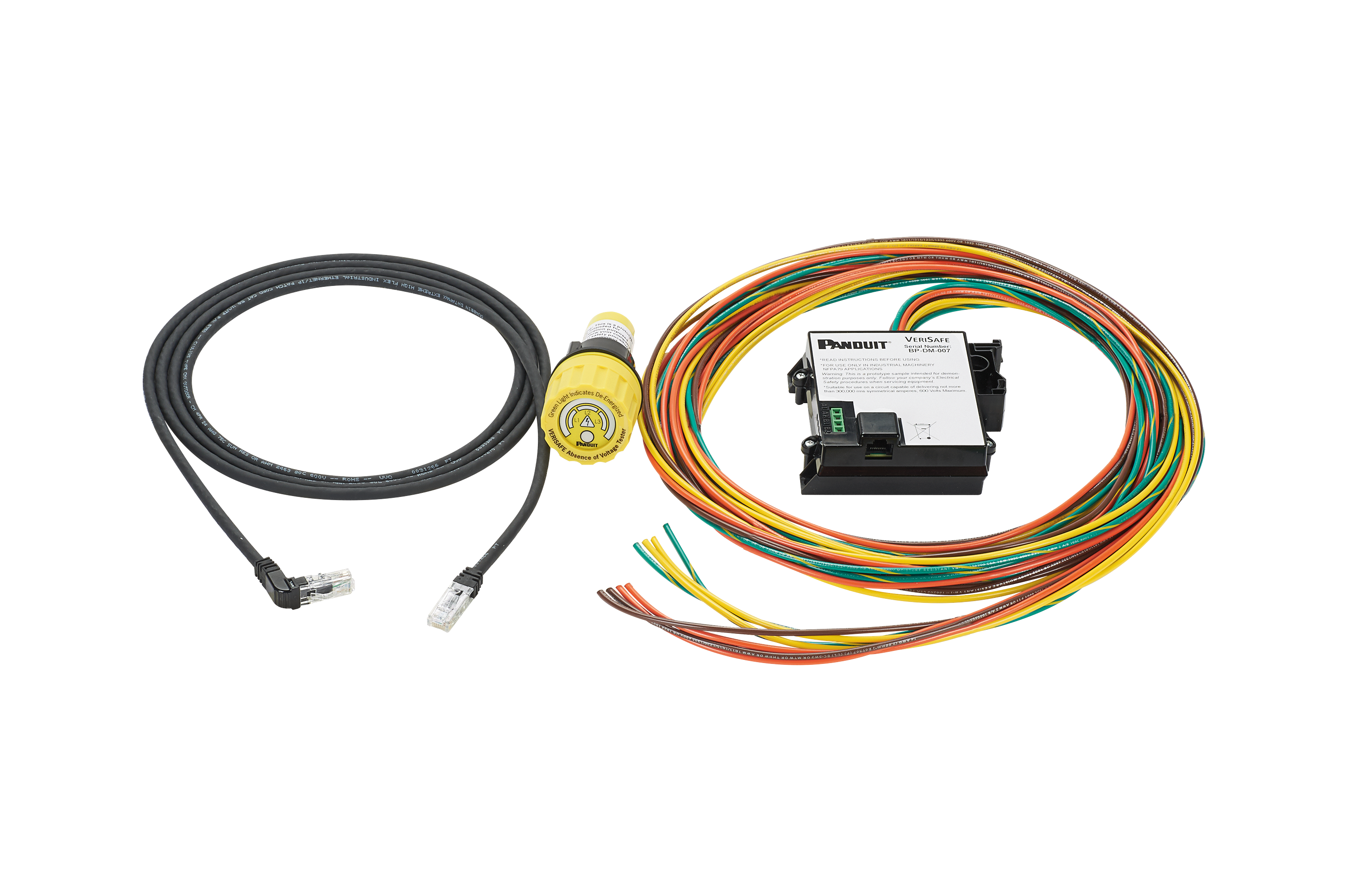 Product image for Panduit VS-AVT-C08-L10A VeriSafe 1.0 AVT, 2.4m system cable, 3m sensor leads, APAC