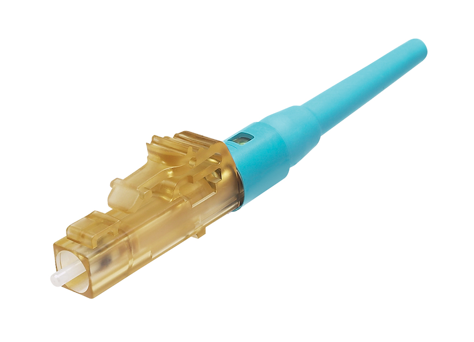Panduit fiber optic adapter on fiber optic cable
