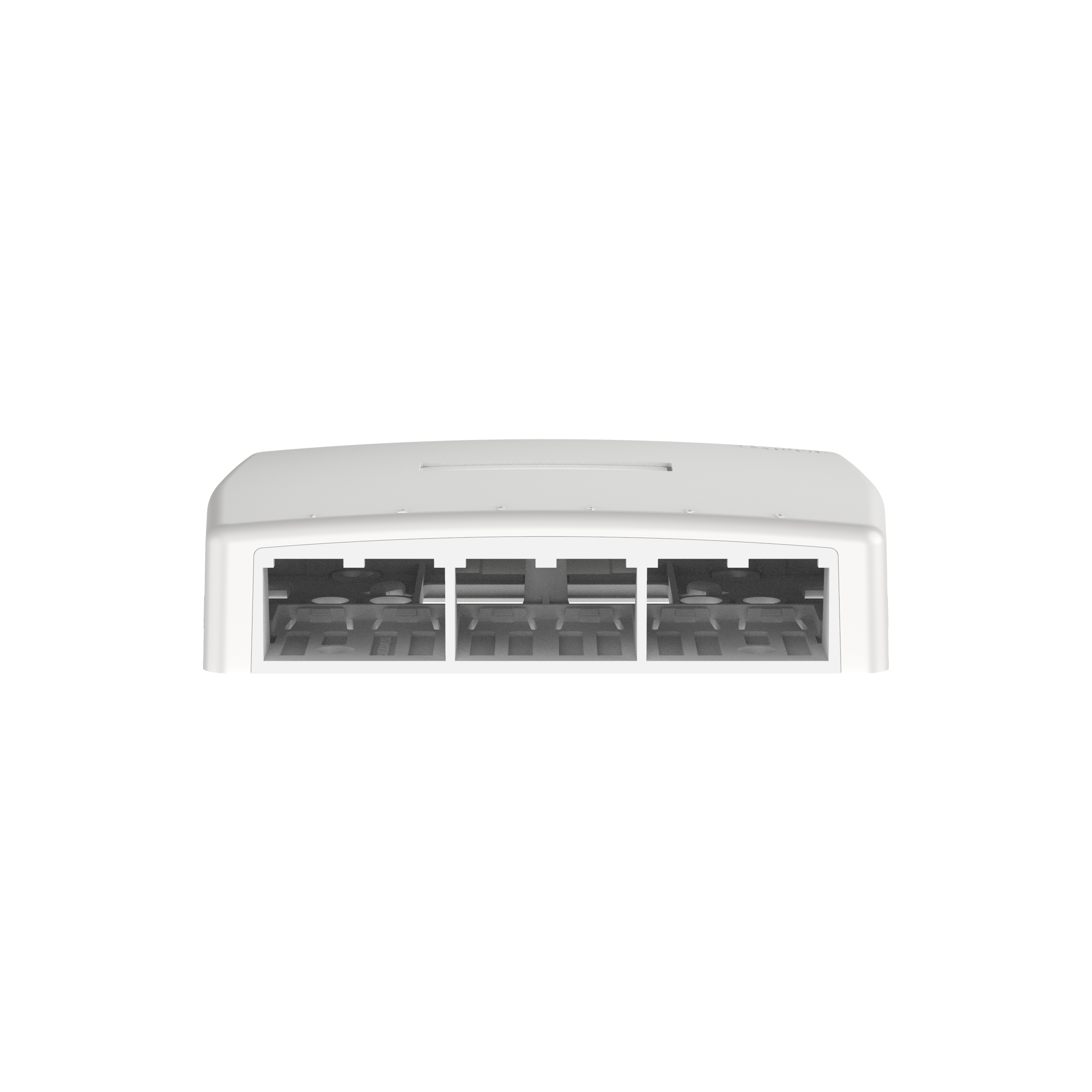 Mini-Com® Surface Mount Box, 6 Port, Off White