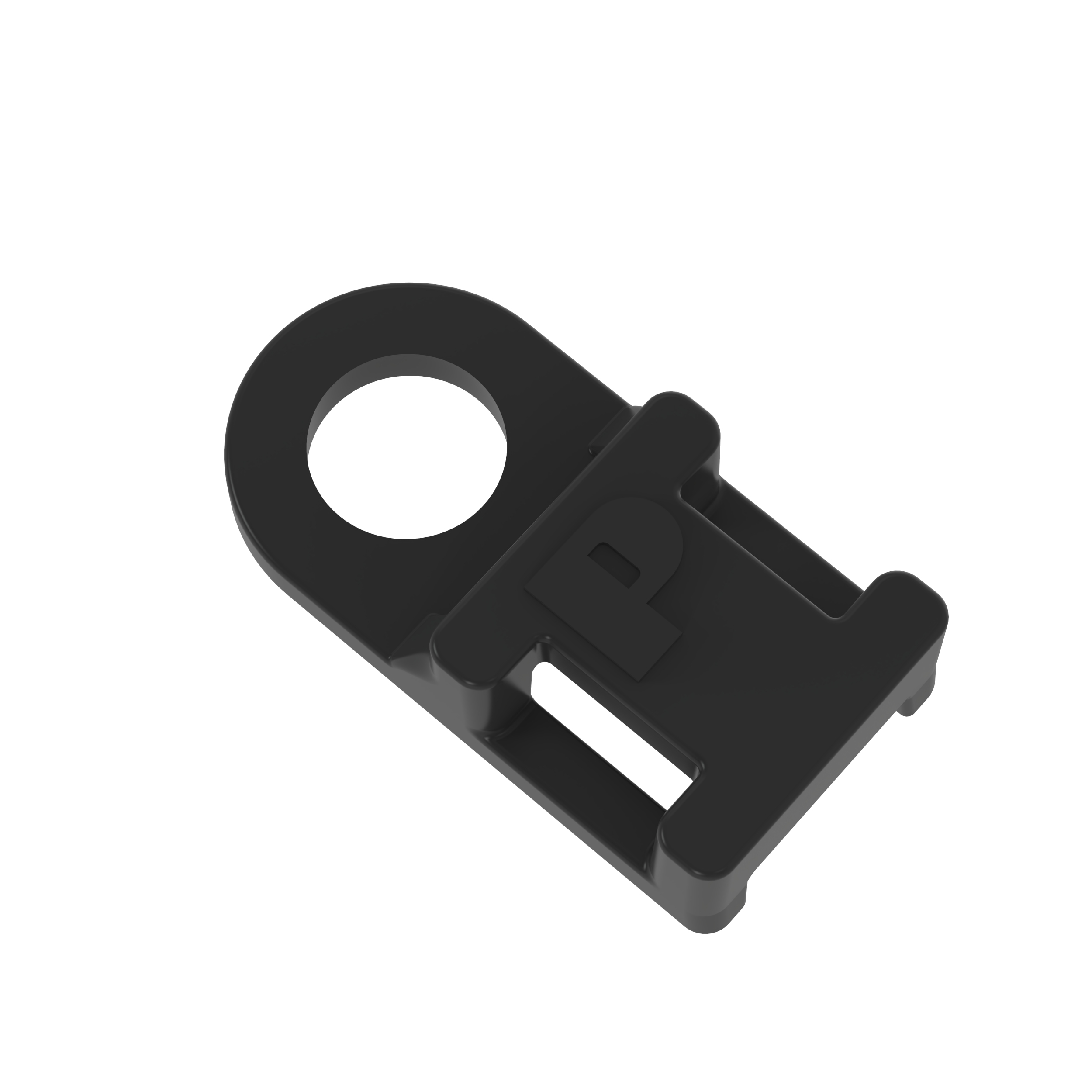 Tie Anchor Mount, Black, UV PA 6.6, 19x9.5mm, M4 Screw, PK1000
