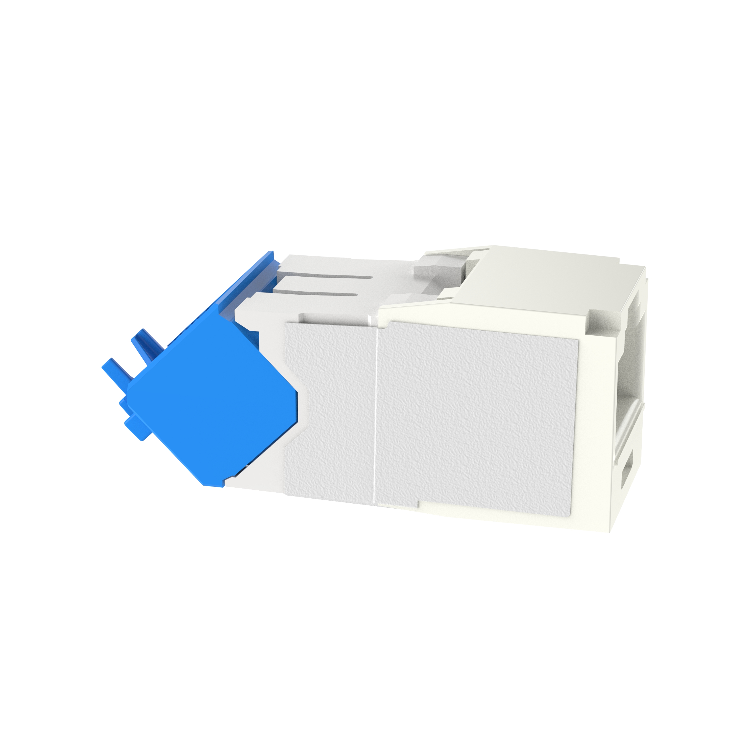 Twisted Pair RJ45 Cat 6A Yukarı/Aşağı TG Jak Modülü, Krem Rengi