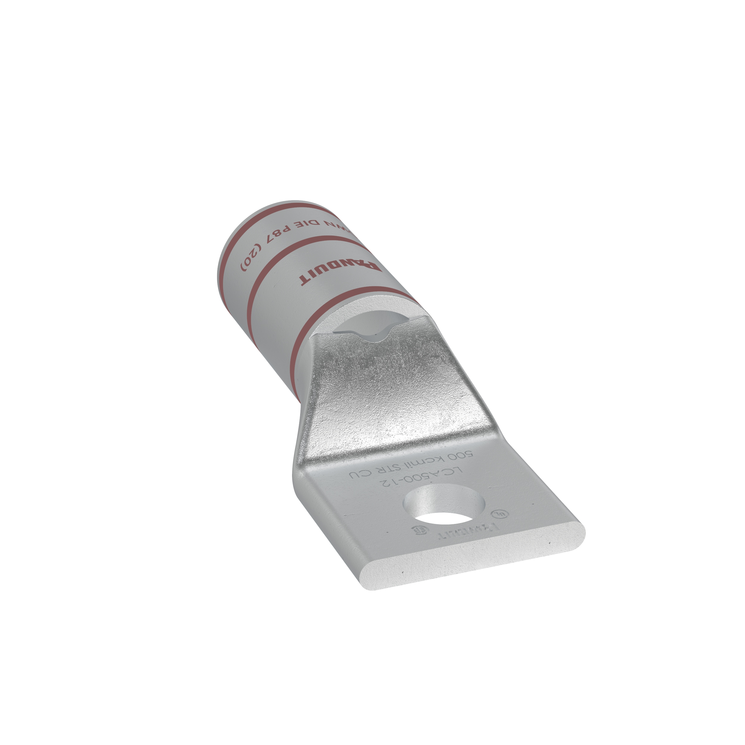 Bağlantı Muhafaza, 500, Kalay Kaplı Bakır, Düz, Tek 12.7mm Somun, Paket 6