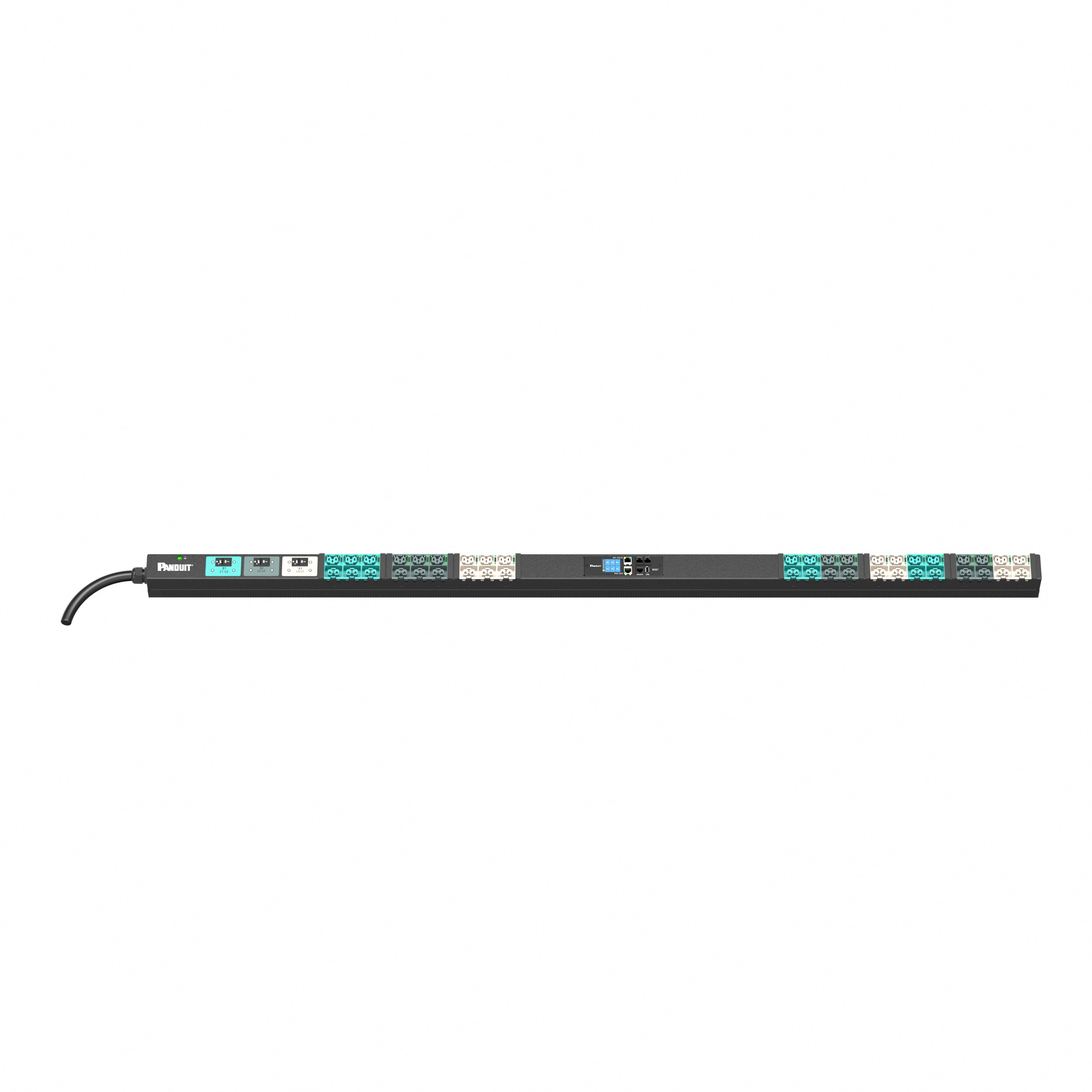 EL2P MSPO PDU, 32/30 AMP, (21)C13/C15, (21)C13/C15/C19/C21, IEC 60309 2P+E 6h 32A/30A (IP44), SİYAH