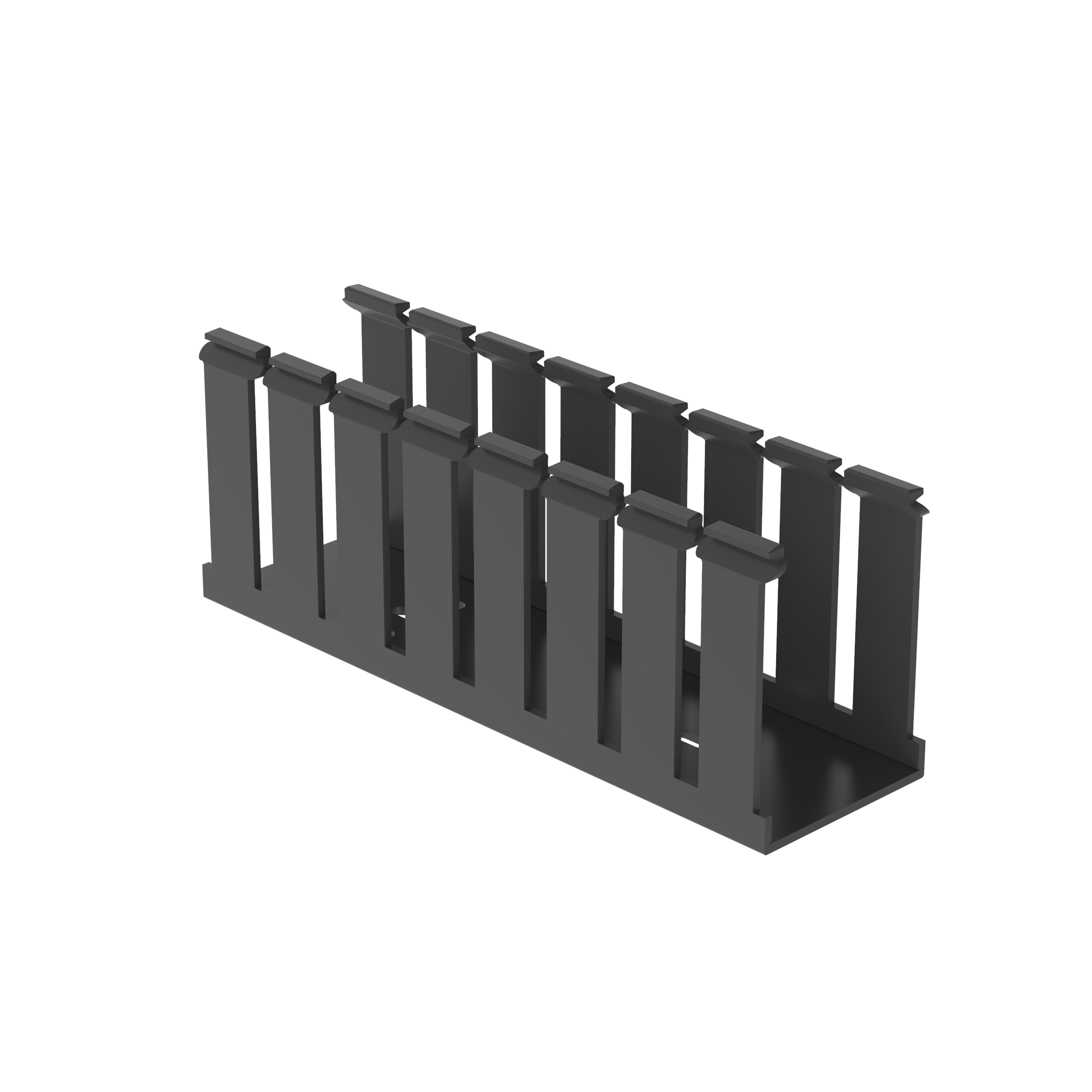 Slotted Duct, PVC,2X4X6',BLK
