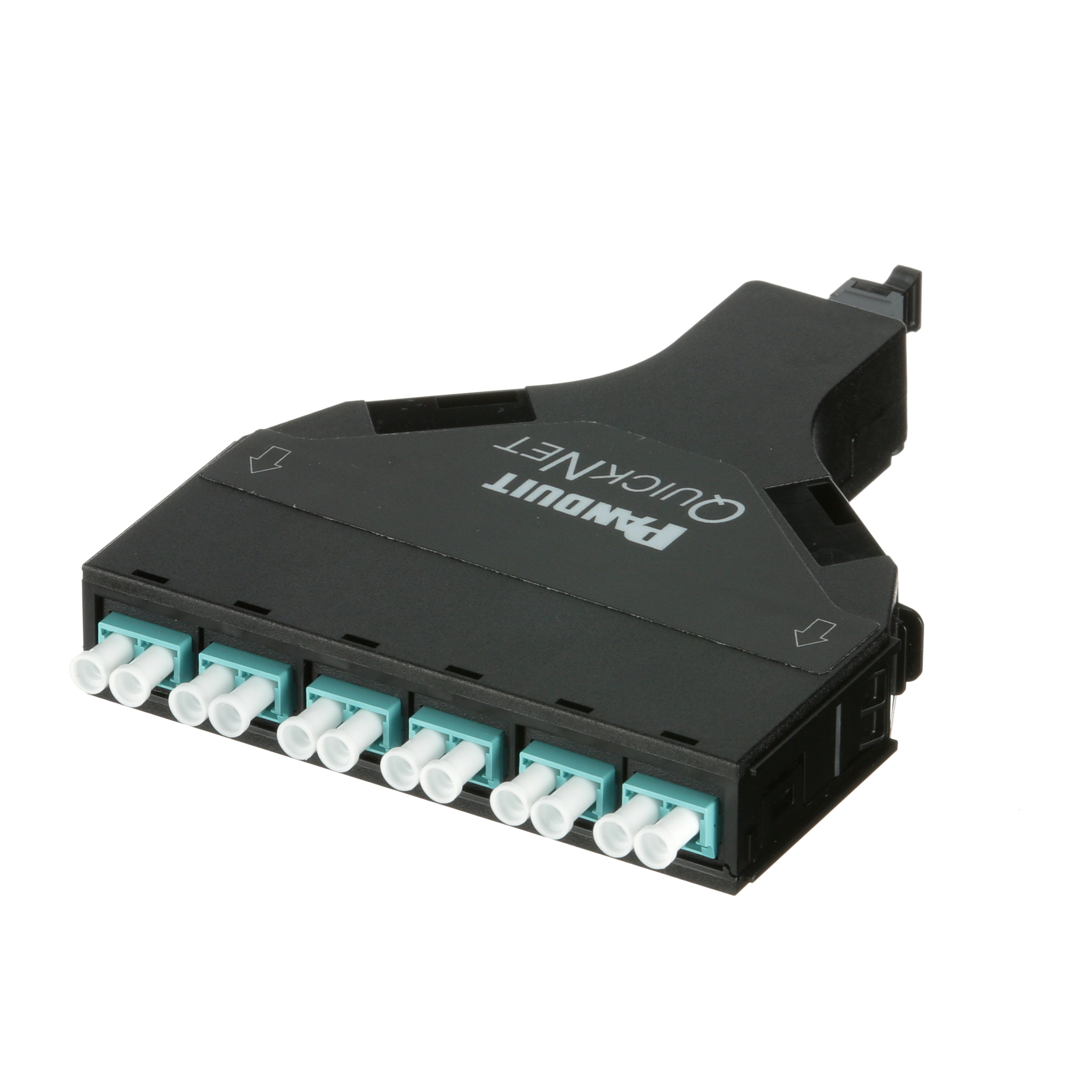 12-FIBER OM3 10 GBE SFQ Kaset Optimize Edilmiş Çift Yönlü LC'den MTP'ye Yöntem B Ucu 1