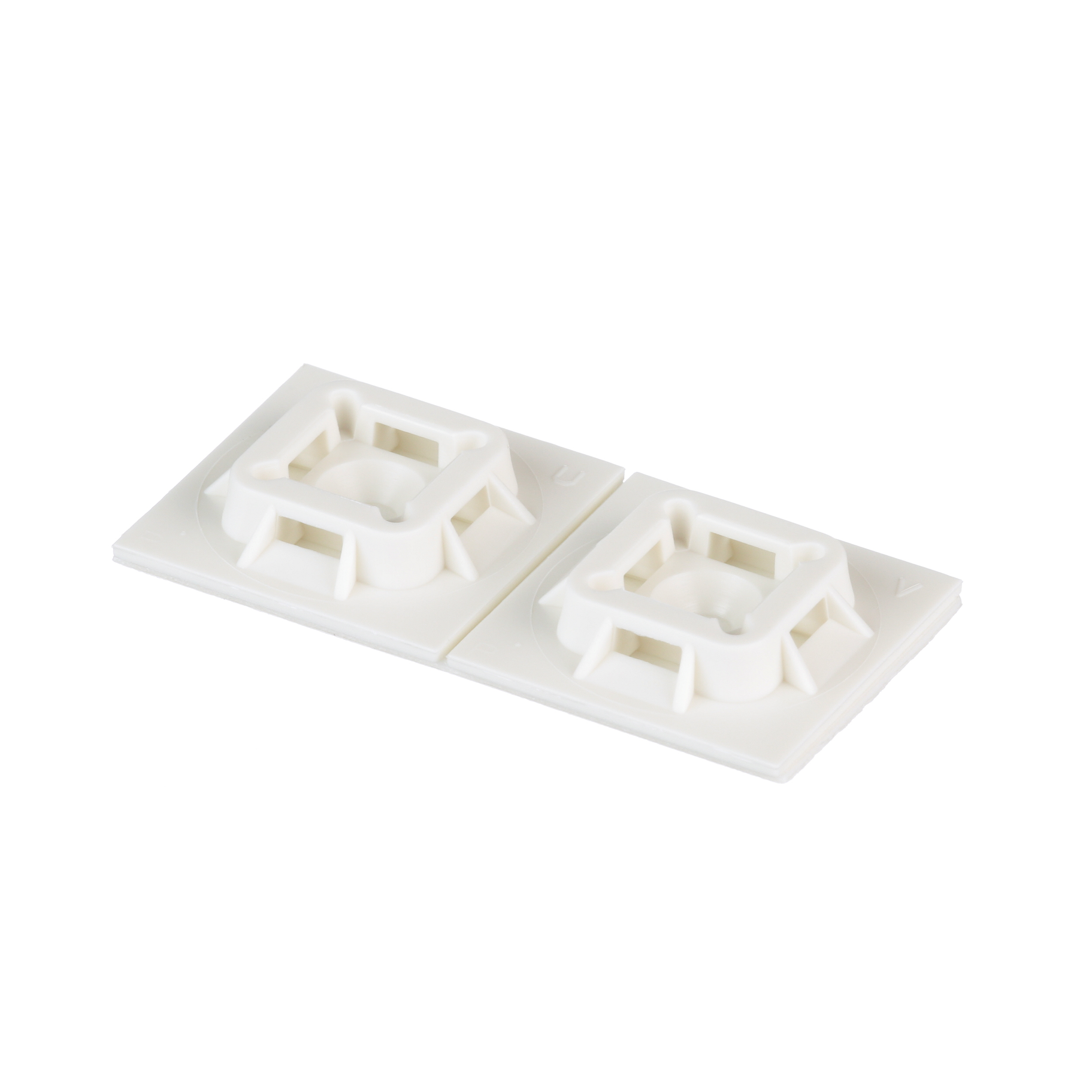 Kablo Bağı Montajı, Beyaz, PA 6.6, Kauçuk Yapışkanlı, 25.4x25.4mm, 500'lü Paket