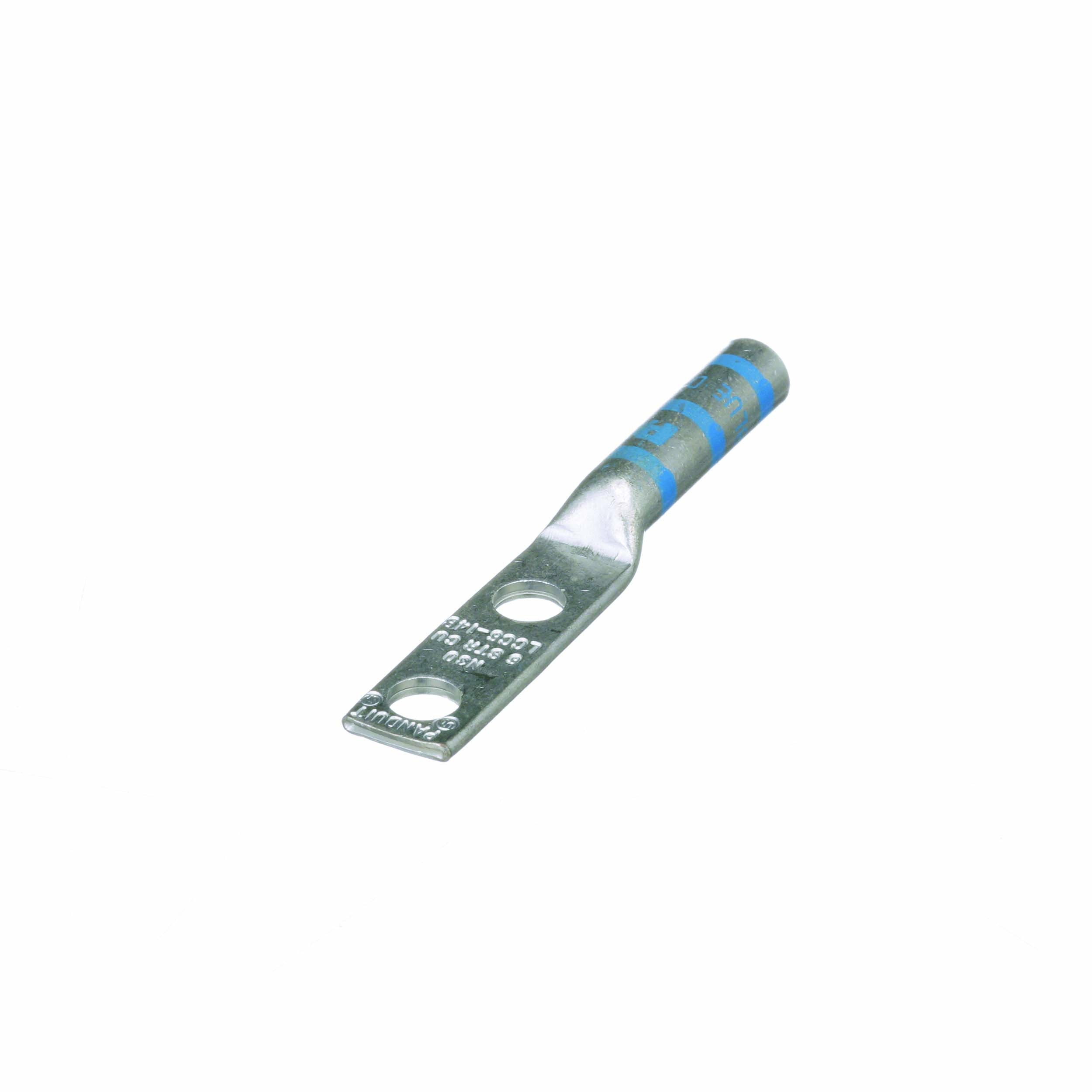 Cosse 6 AWG cuivre;2 trous 1/4″;espacement 0,75″;fût long;Cdt.50 Cosse 6 AWG cuivre;2 trous 1/4″;espacement 0,75″;fût long;Cdt.50