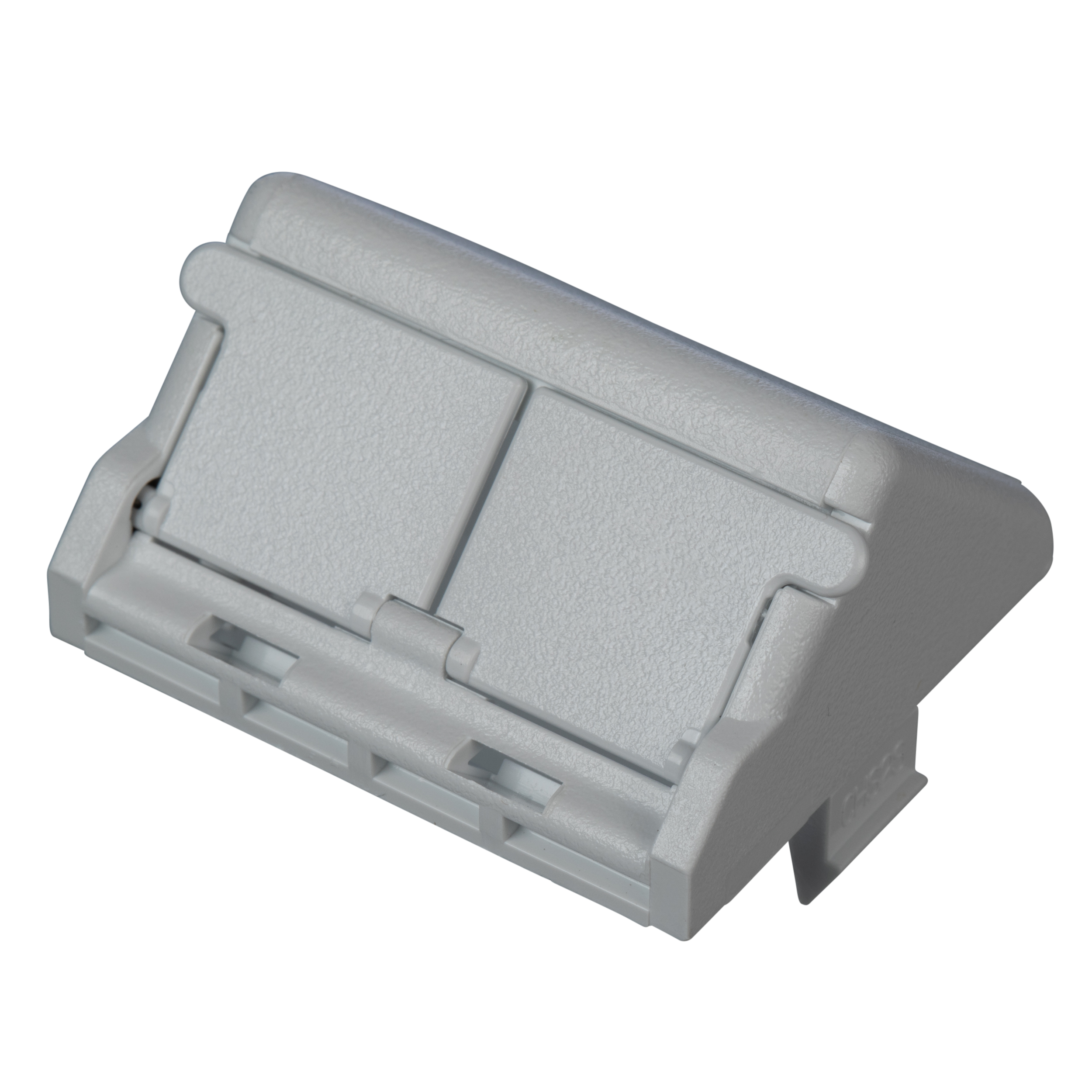 Modüler Takma Parçası, Eğimli Kapatmalı, 1/2 boy, 2 port, Beyaz