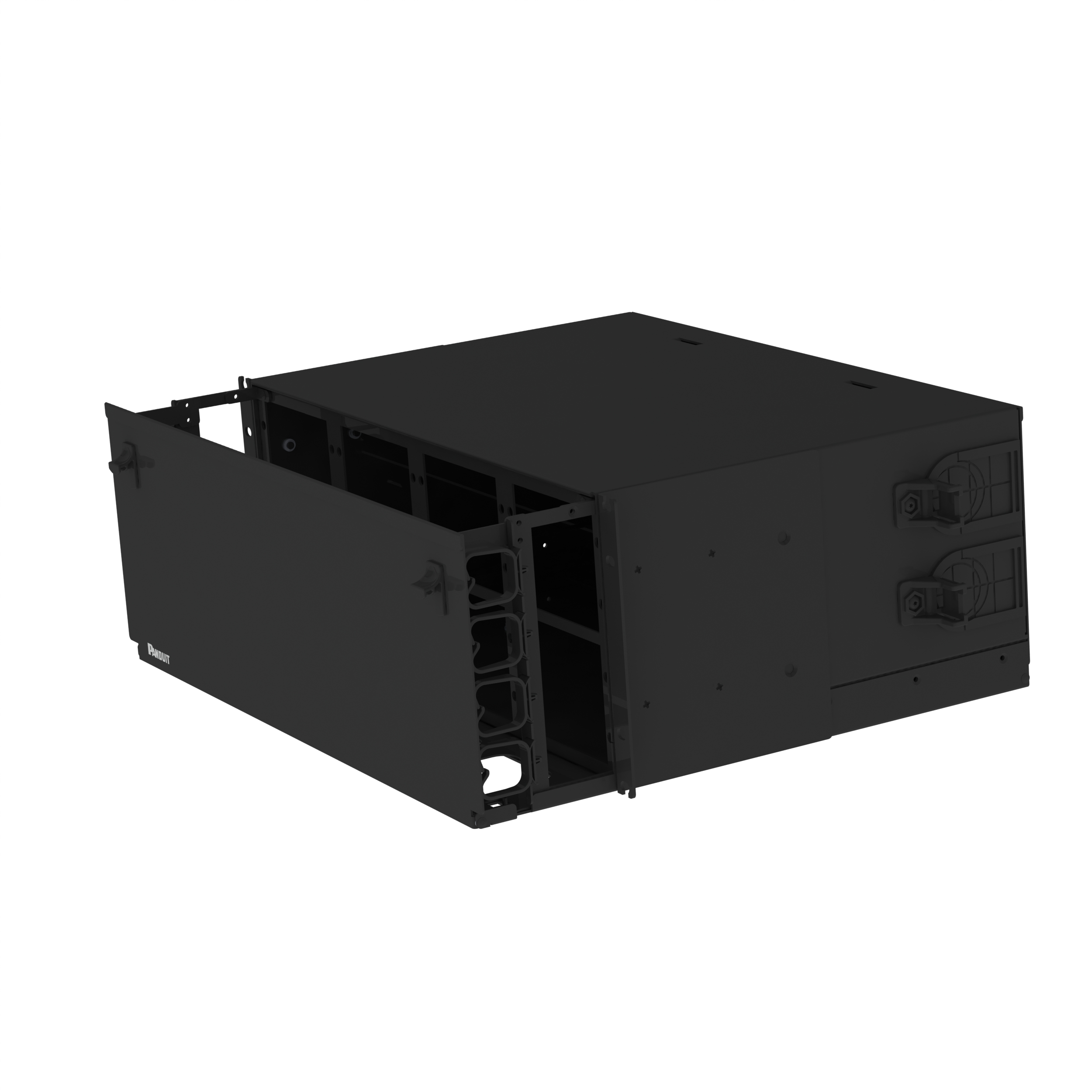 Opticom® Rack Mount Enclosure, Black, 4 RU, 16 FAP/Cassette Slots