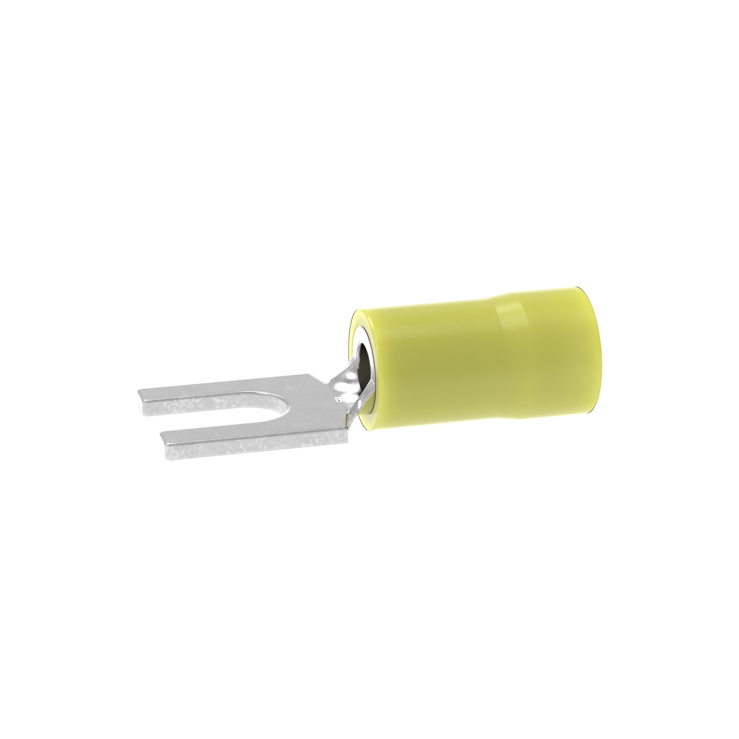 Gevşek Parça Çatalları, Sarı, Vinil, 4.8mm Çaplı Ayak, 6mm², 25'li Paket