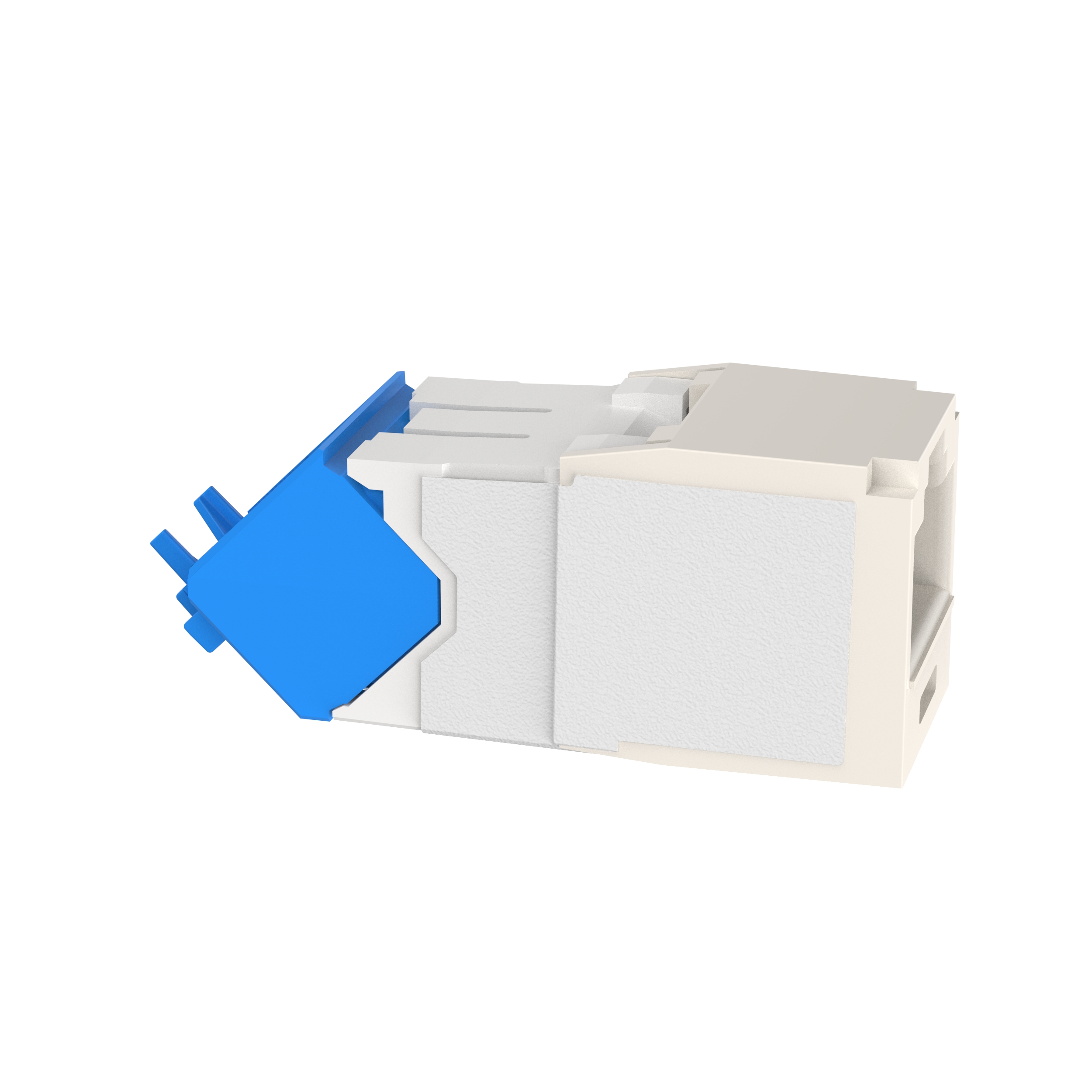 Twisted Pair RJ45 Cat 6A Yukarı/Aşağı TG Jak Modülü, Beyaz