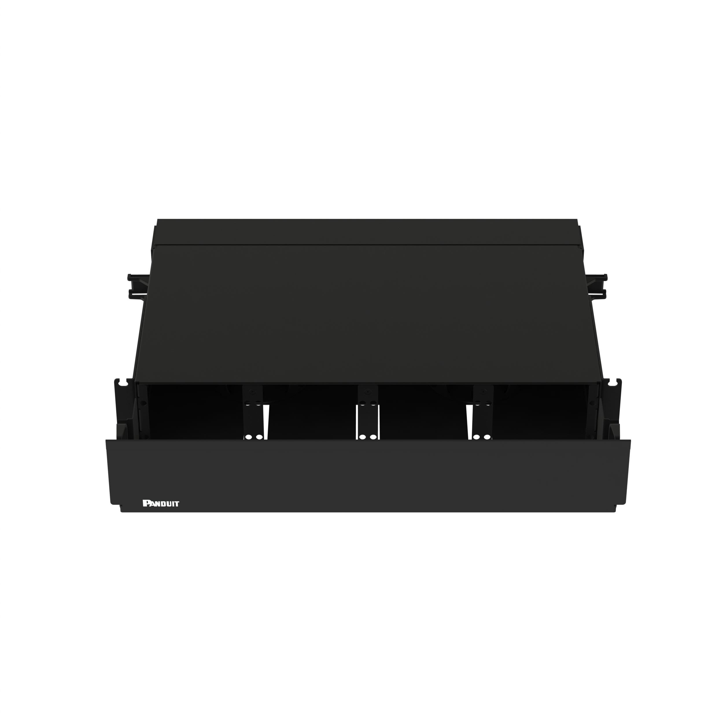 Opticom® Raf Montaj Kapanışı, Siyah, 2 RU, 8 FAP/Kaset Yuvası