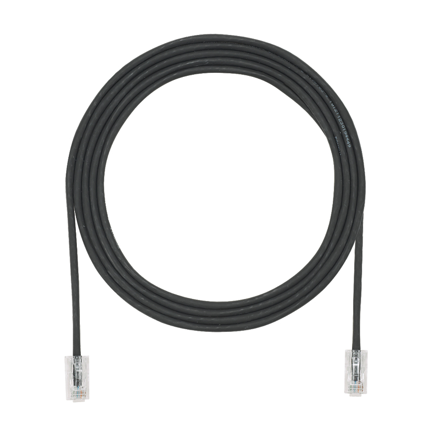Cat 5e 28 AWG UTP Bakır Yama Kablosu, 6 metre, Siyah