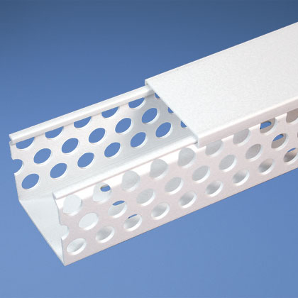 Yuvarlak Delikli Kablo Kanalı, PVC, 2" X 4" X 6', Beyaz