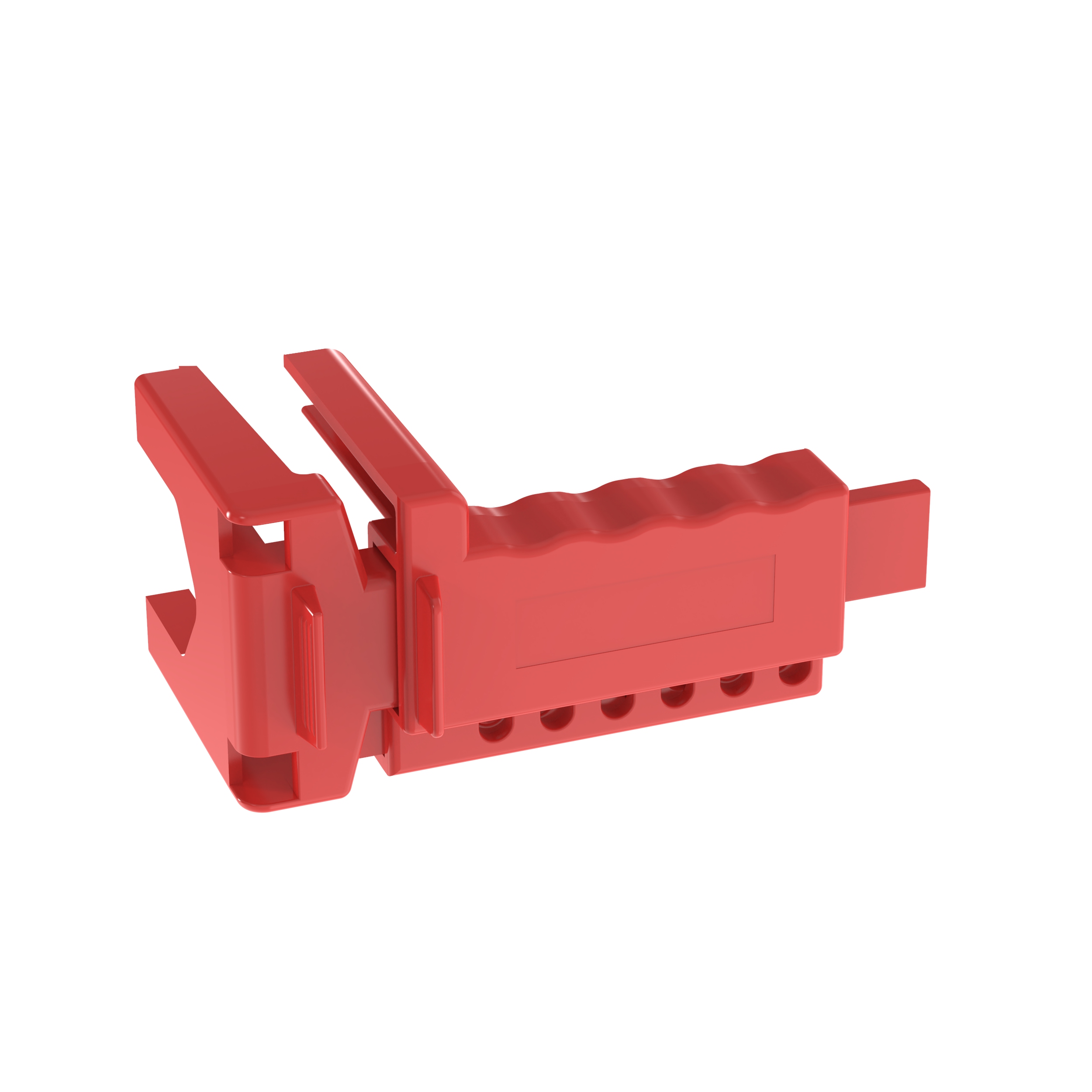 Ball Valve Lockout,Polypropylene,Red,158.8x78.7mm,PK1