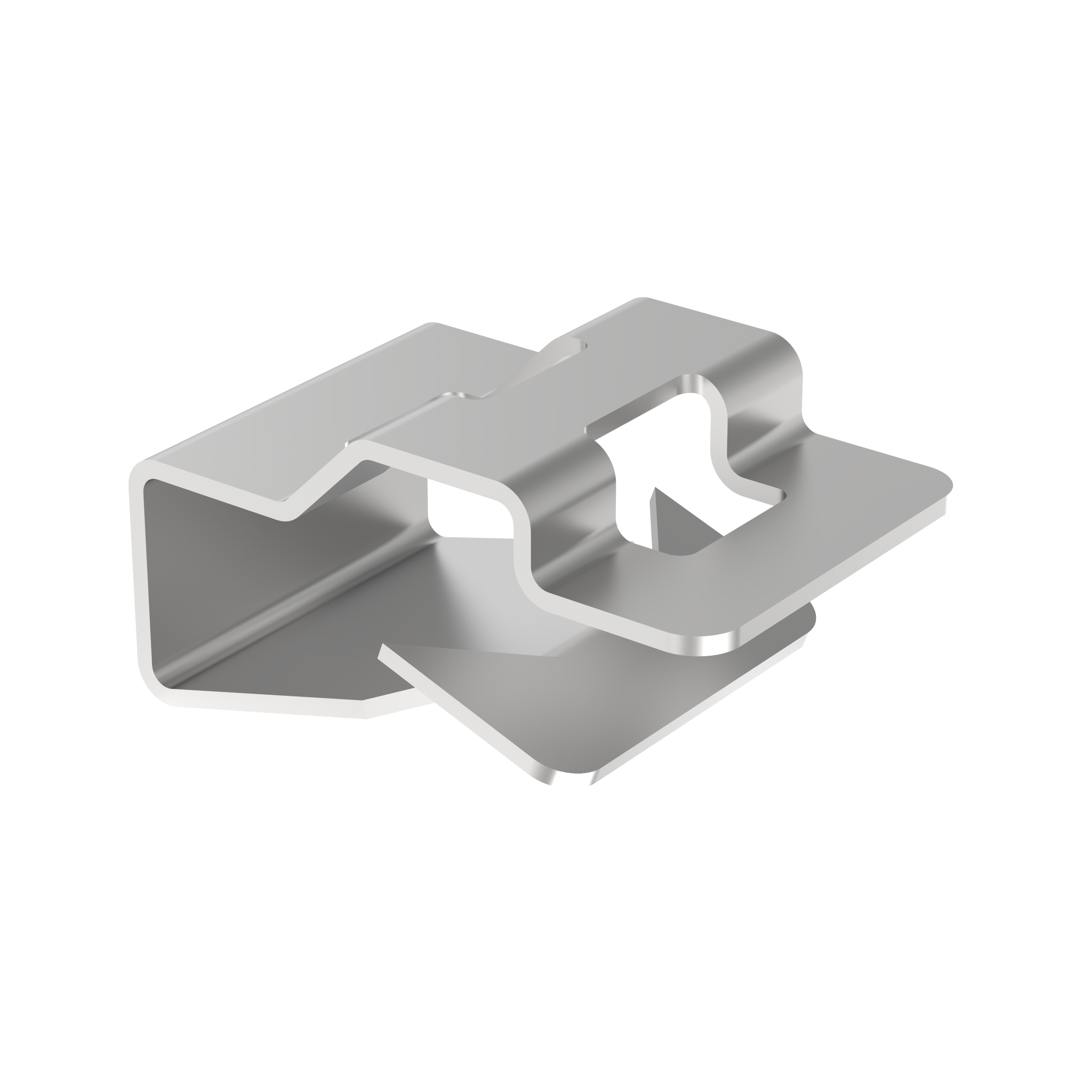 Klip-on Montaj, İç Mekan Kullanımı, Çinko Kaplamalı Çelik, 3.18-6.09mm, 100'lü Paket