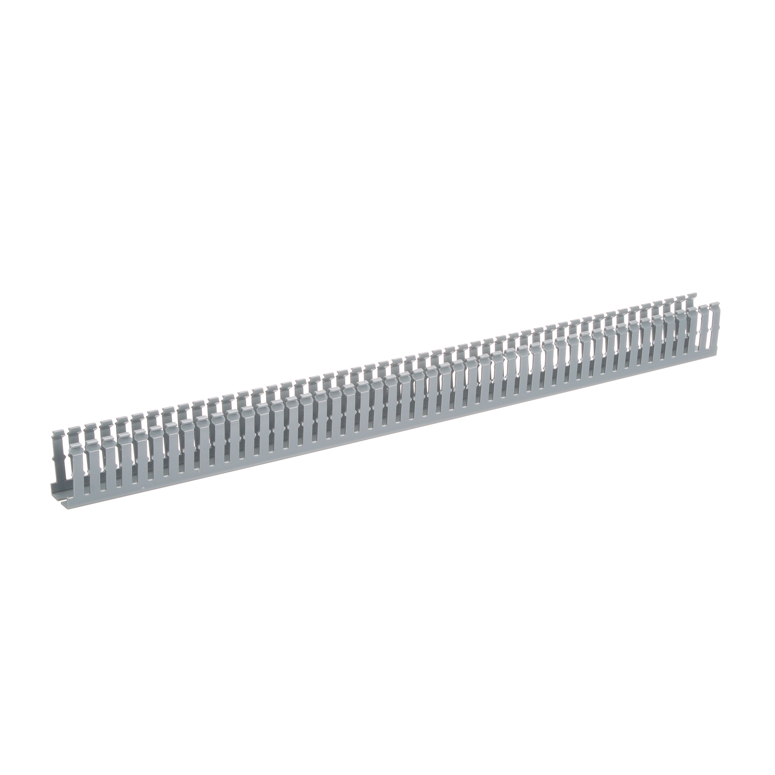 Dar Oluklu Kablo Kanalı, PVC, 2,54 cm x 5,08 cm x 1,83 metre, Açık Gri