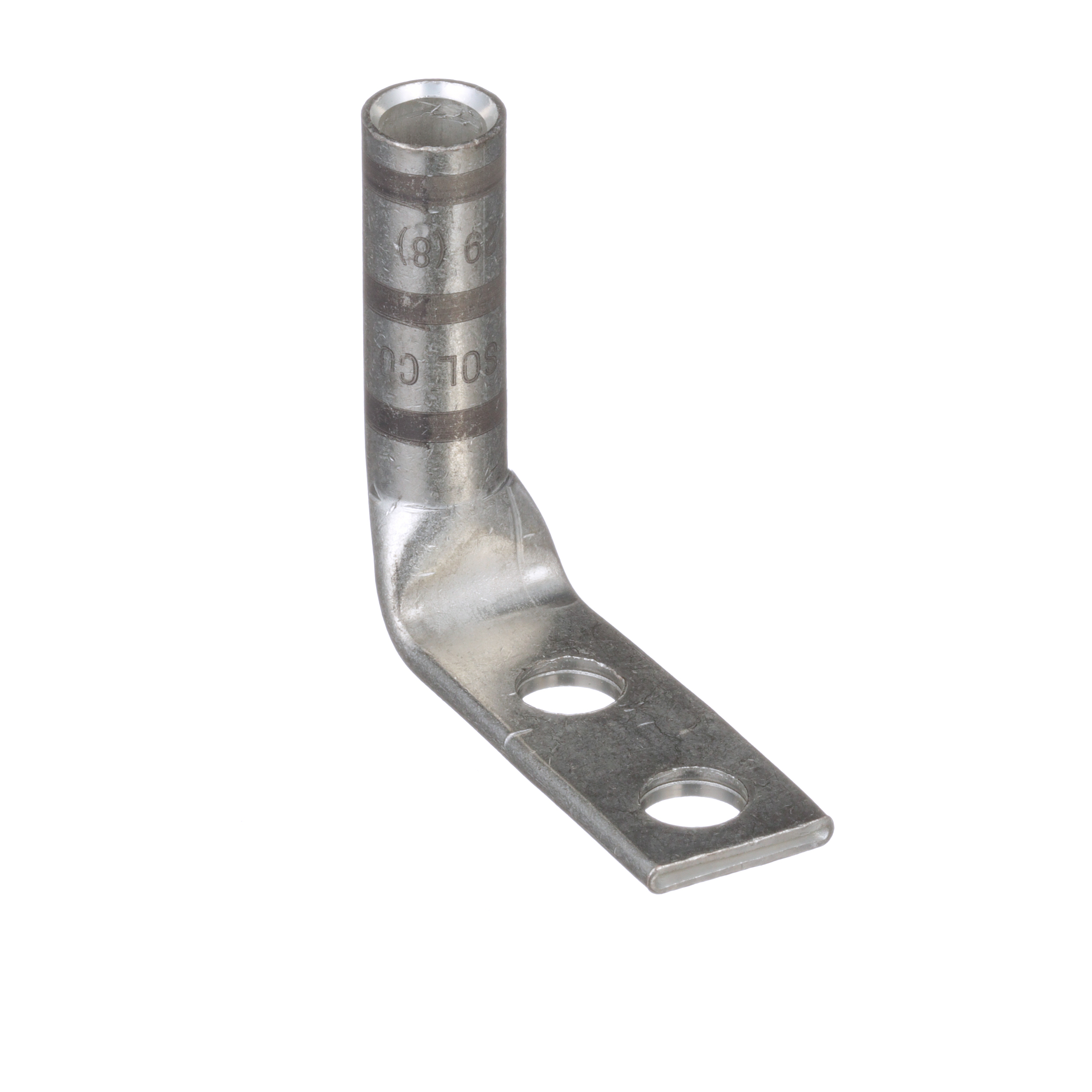 Bakır Bileşik Bağlantı Elemanı, 2 Delikli, 4-3A, 2A, 1/4" Somun, 5/8", 90°, 50'li Paket