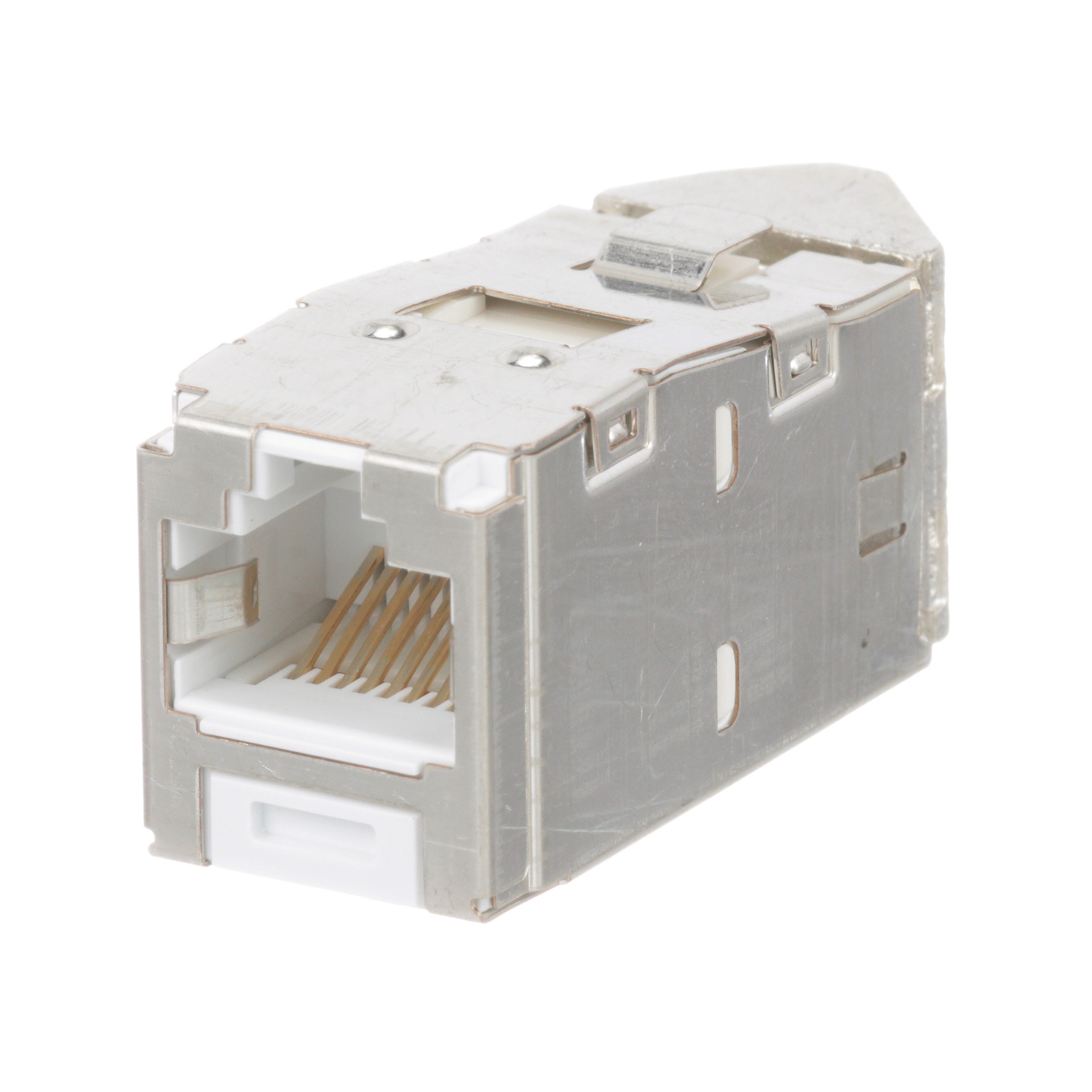 STP RJ45 Cat 6 Left/Right TG Jack Module, White
