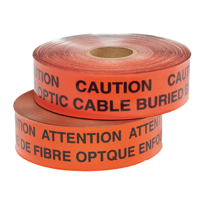 Rubalise « CAUTION FIBER OPTIC »
