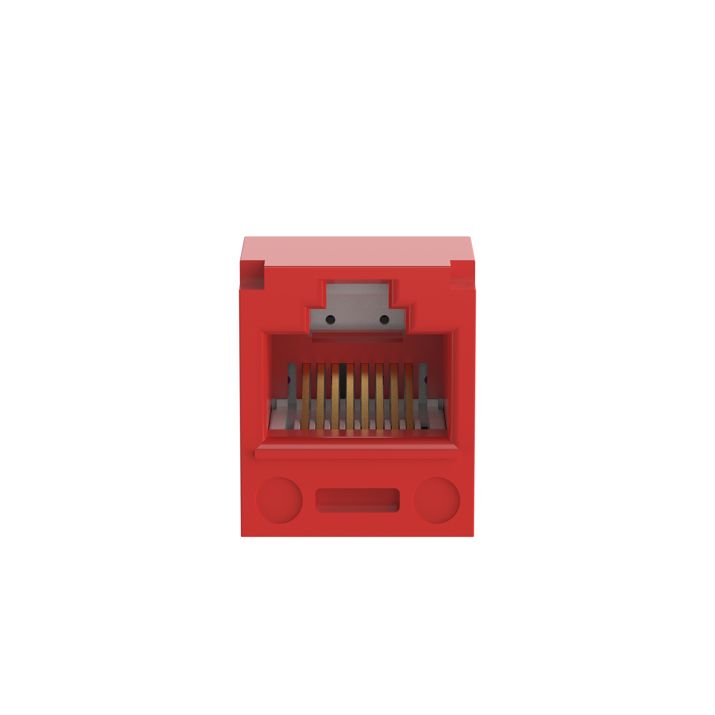 UTP RJ45 Cat 5e TP-Style Jack Module, Red