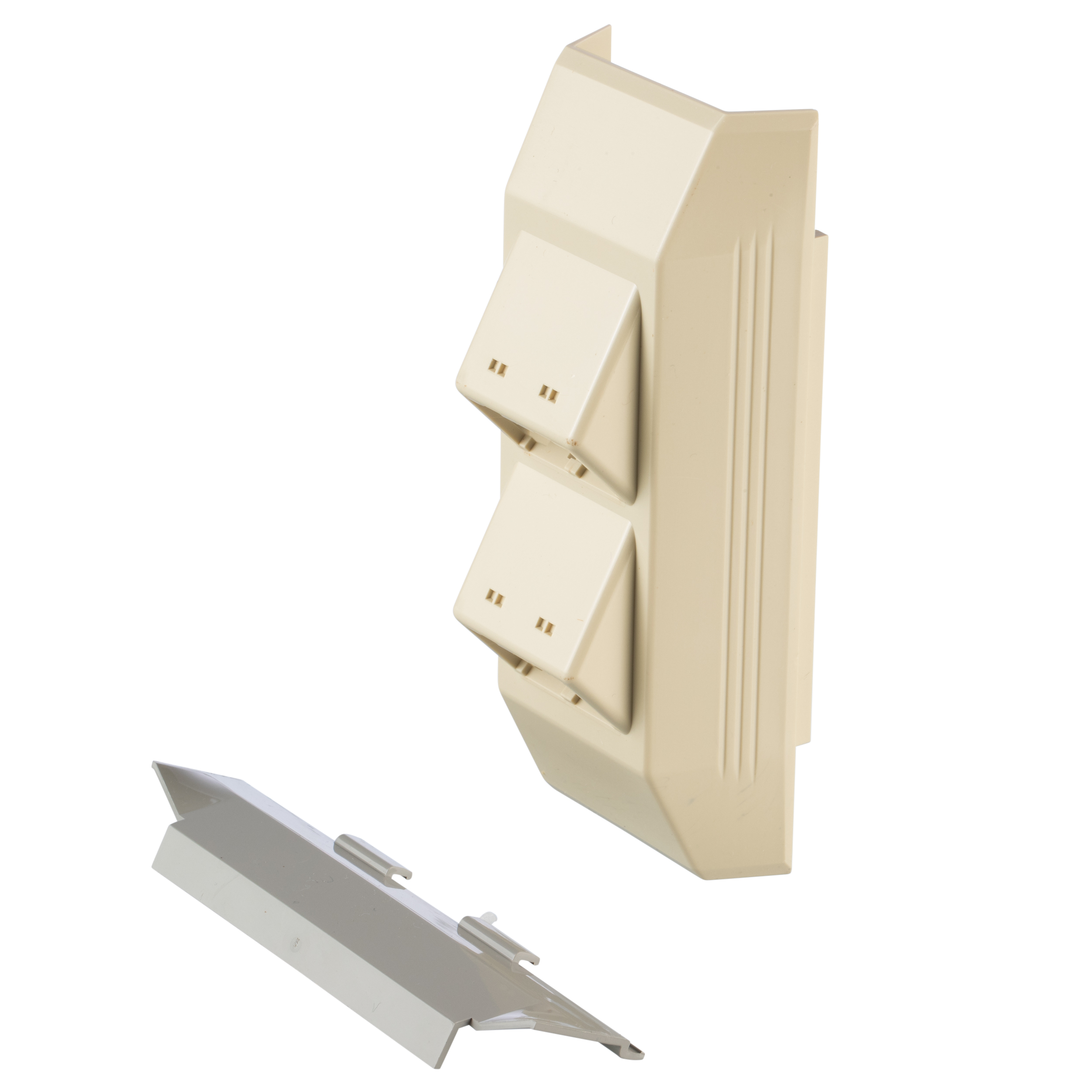 Surface Raceway, T-45 Snap-On Hinged Data Bracket, Electric Ivory