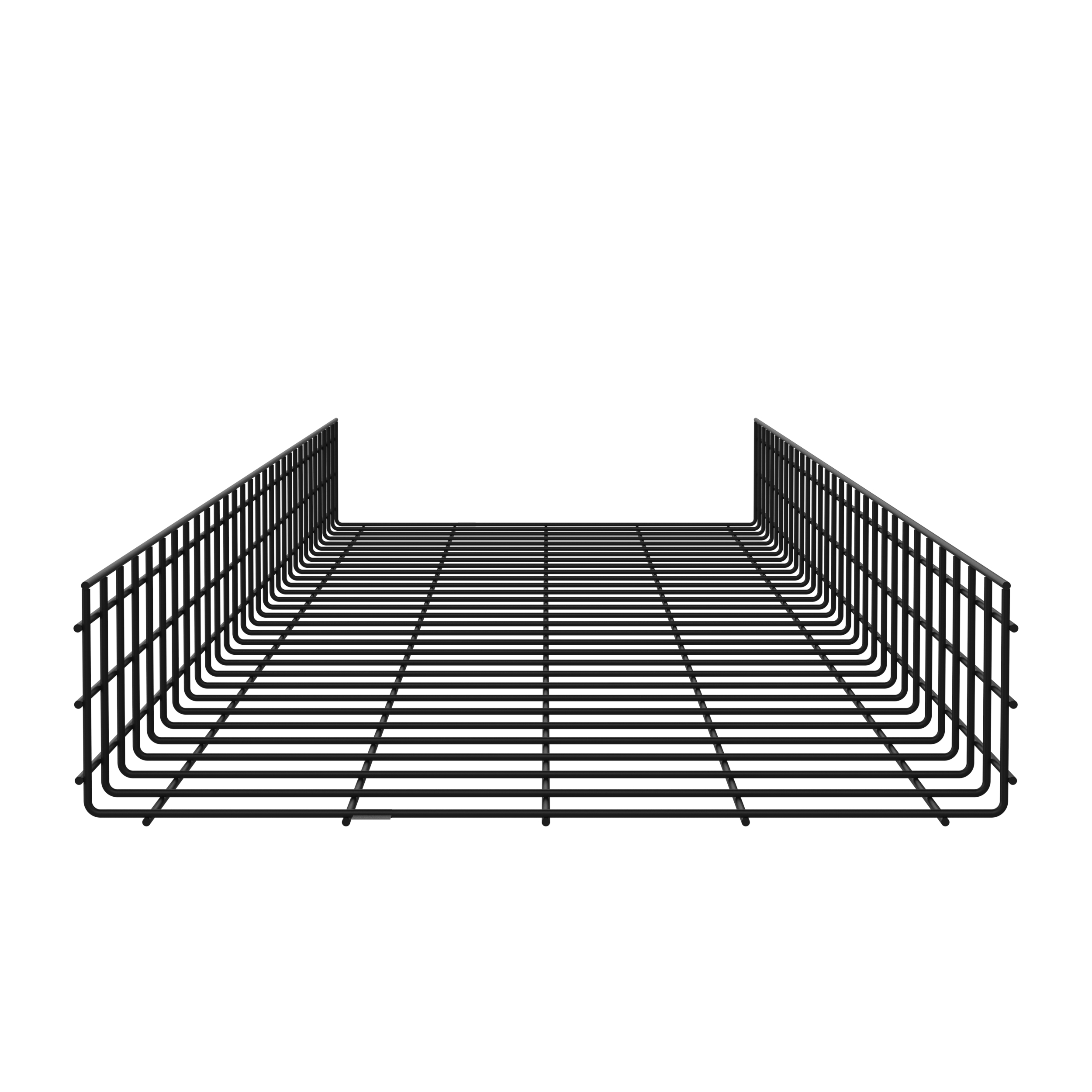 Kablo Sepeti 6" Y x 24" G, Siyah Toz Kaplı