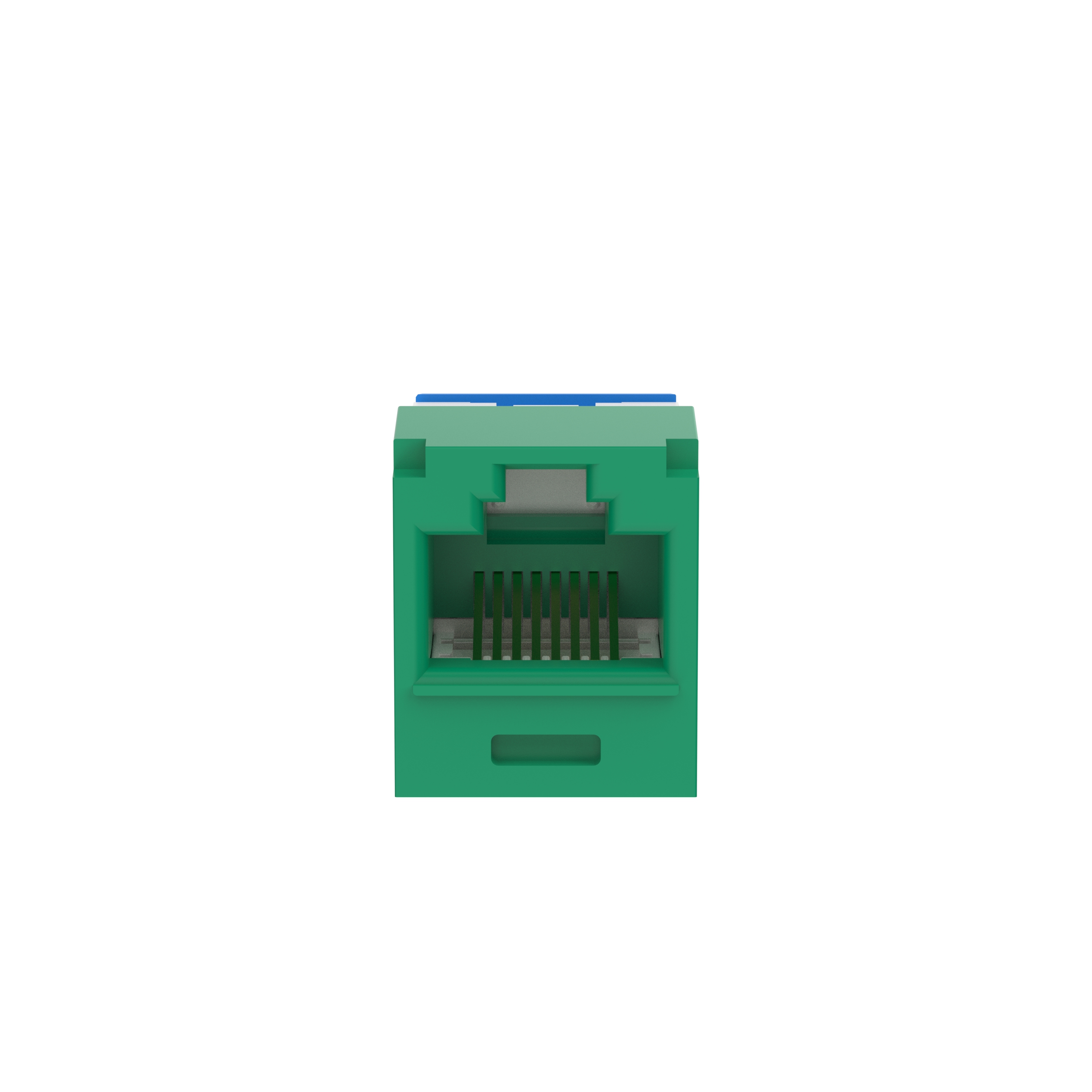 Twisted Pair RJ45 Cat 6A Yukarı/Aşağı TG Jak Modülü, Yeşil
