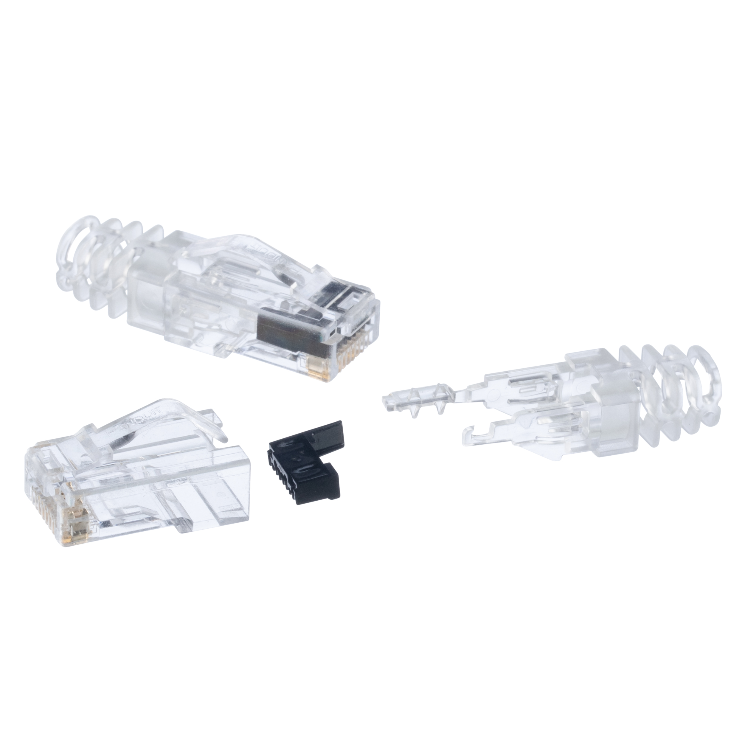 Cat 6, UTP 3-piece Modular Plug, 24 AWG, 100 Pack