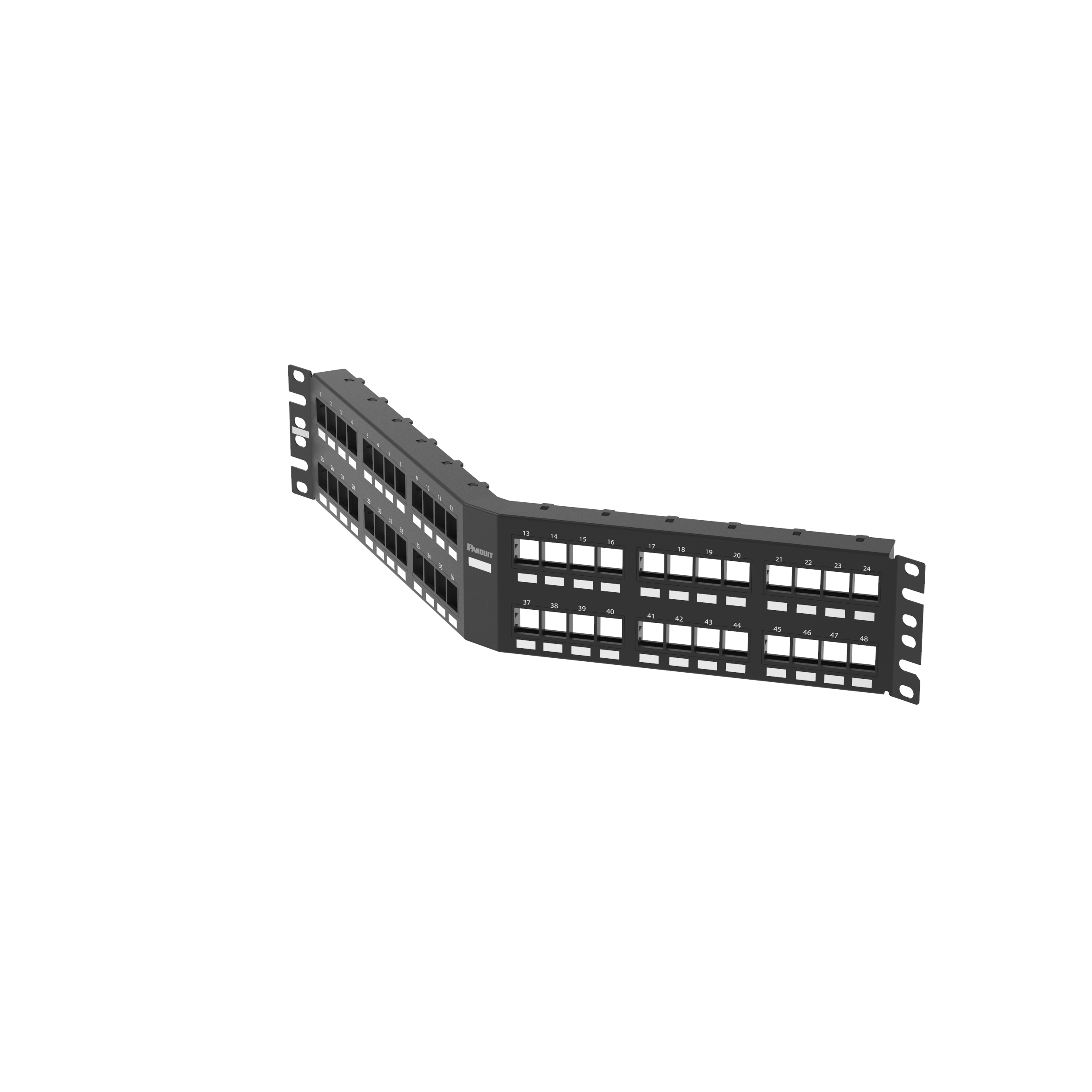 NetKey® Açık Yüzeysel Yama Paneli, 48 Port, 2 RU, BL
