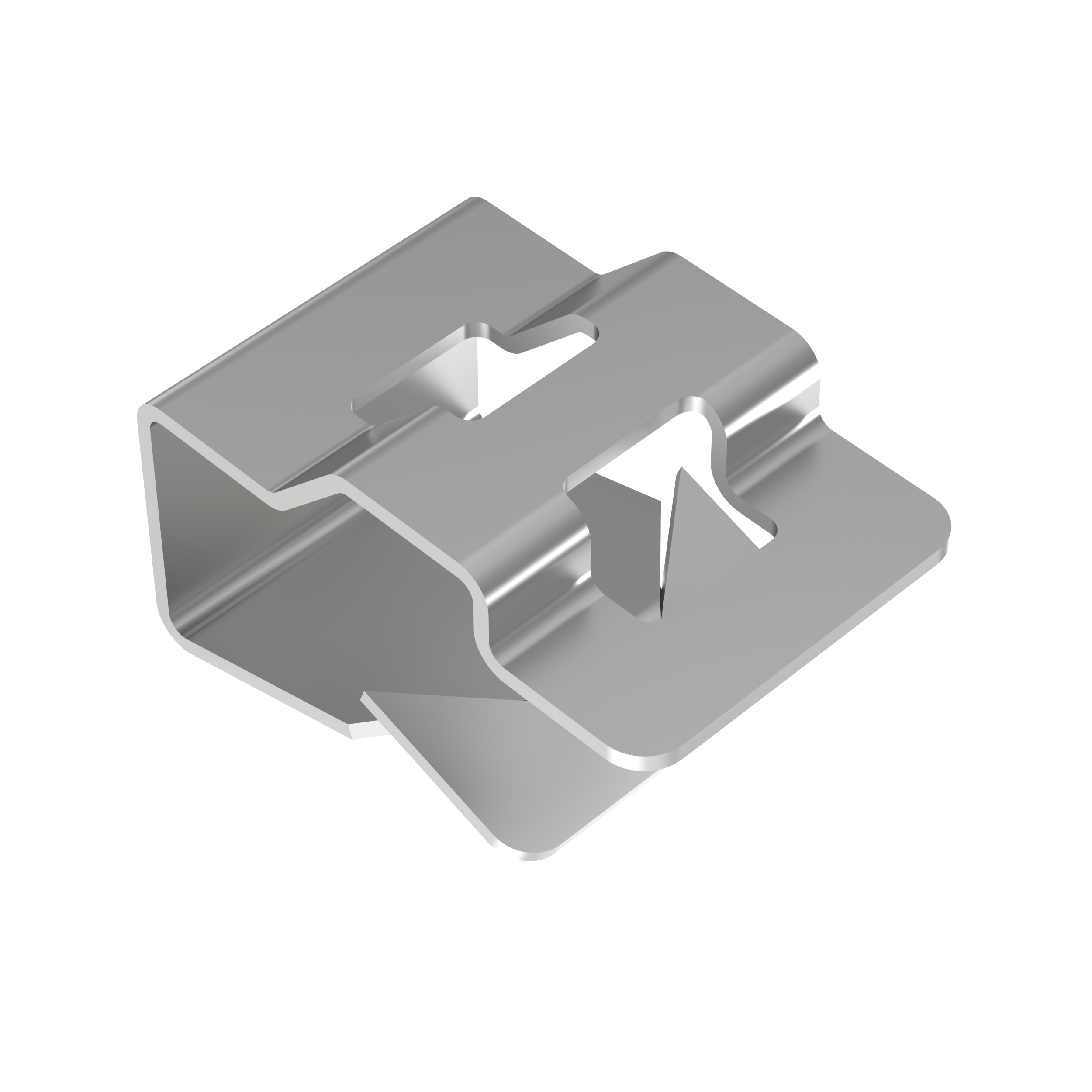 Clip-on Mount, Indoor use, Zinc Plated Steel, 5.58-6.86mm, PK100