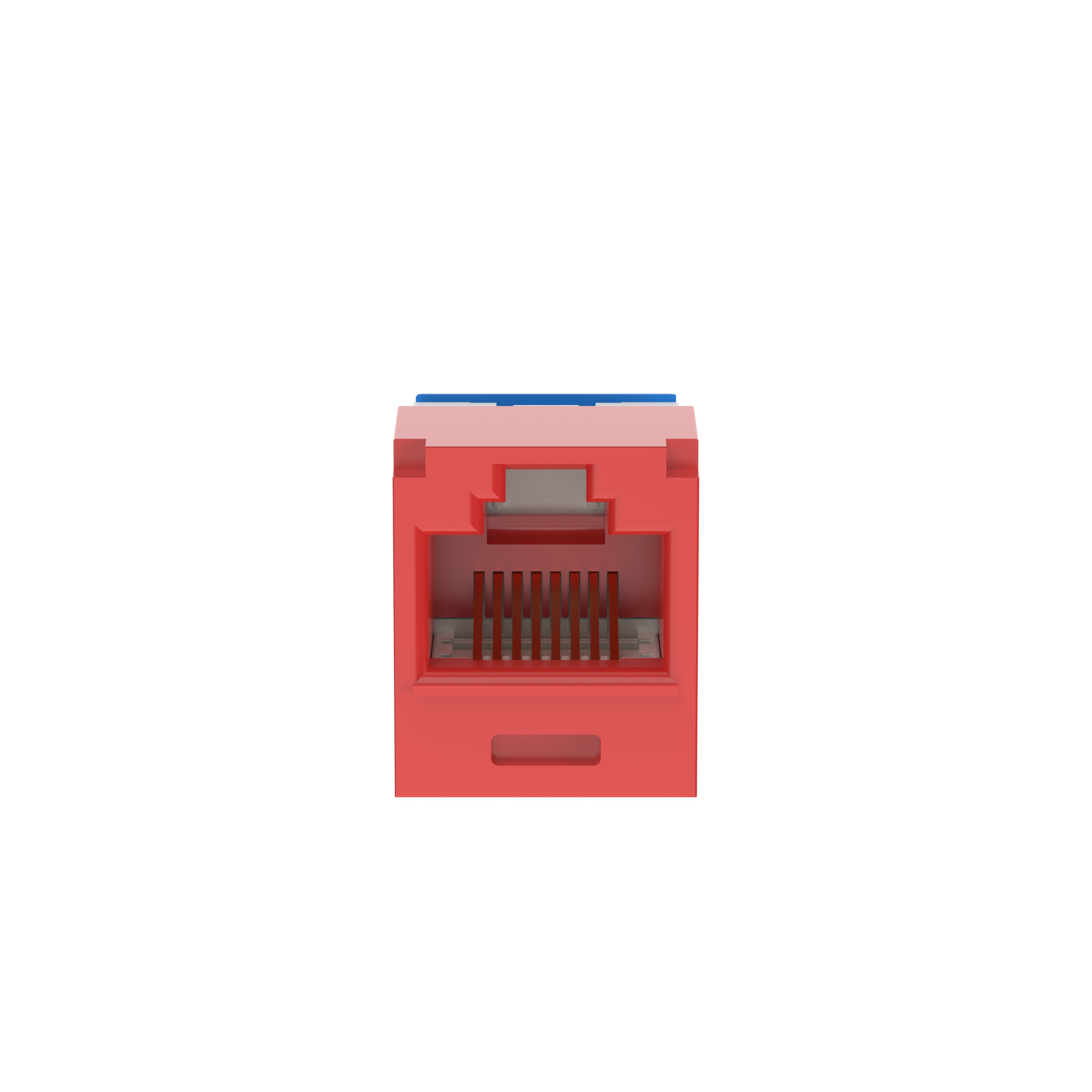 Twisted Pair RJ45 Cat 6A Yukarı/Aşağı TG Jak Modülü, Kırmızı