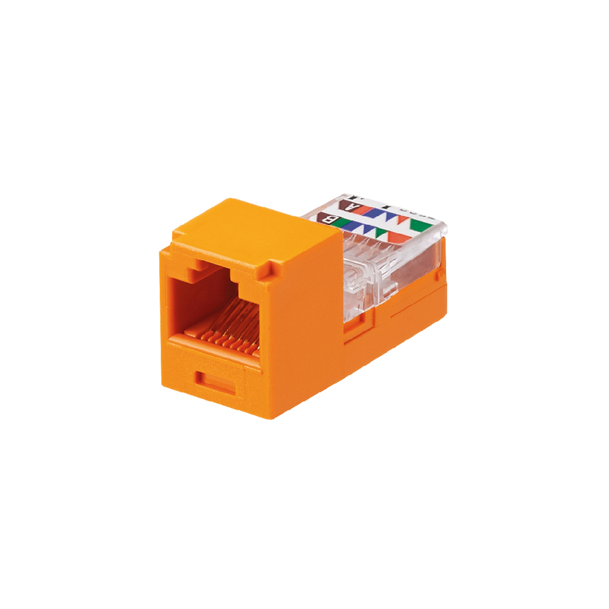 UTP RJ45 Cat 5e Leadframe Jack Module, Orange